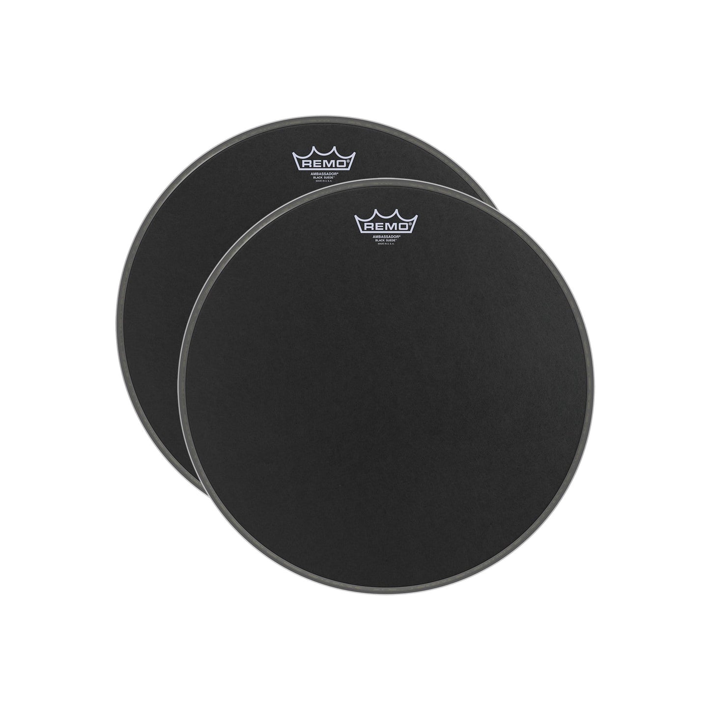 Remo 14" Ambassador Black Suede Drumhead (2 Pack Bundle) Drums and Percussion / Parts and Accessories / Heads