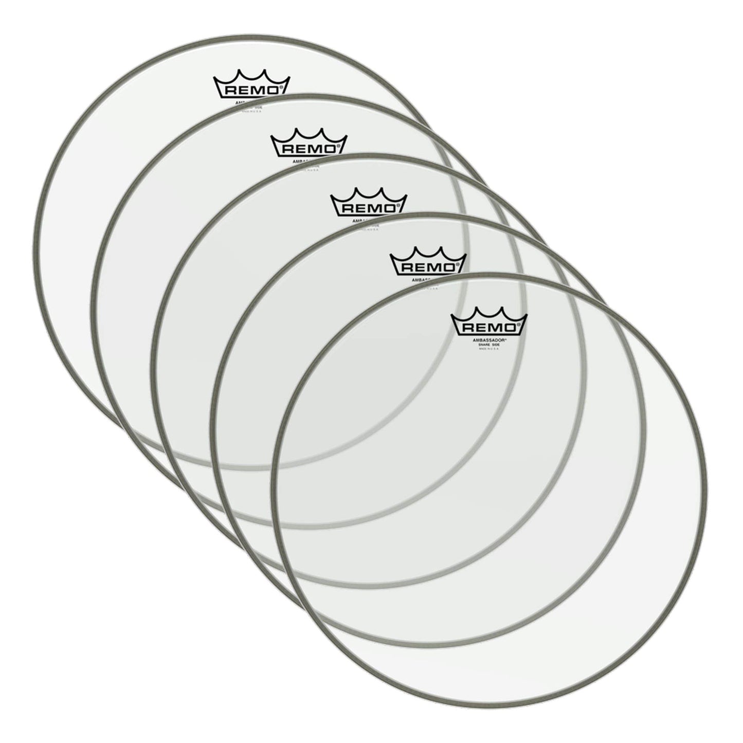 Remo 14" Ambassador Classic Hazy Snare Side Drumhead (5 Pack Bundle) Drums and Percussion / Parts and Accessories / Heads