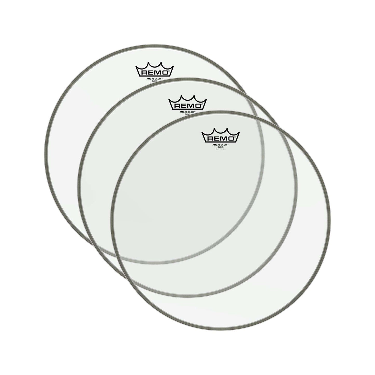Remo 14" Ambassador Clear Drumhead (3 Pack Bundle) Drums and Percussion / Parts and Accessories / Heads