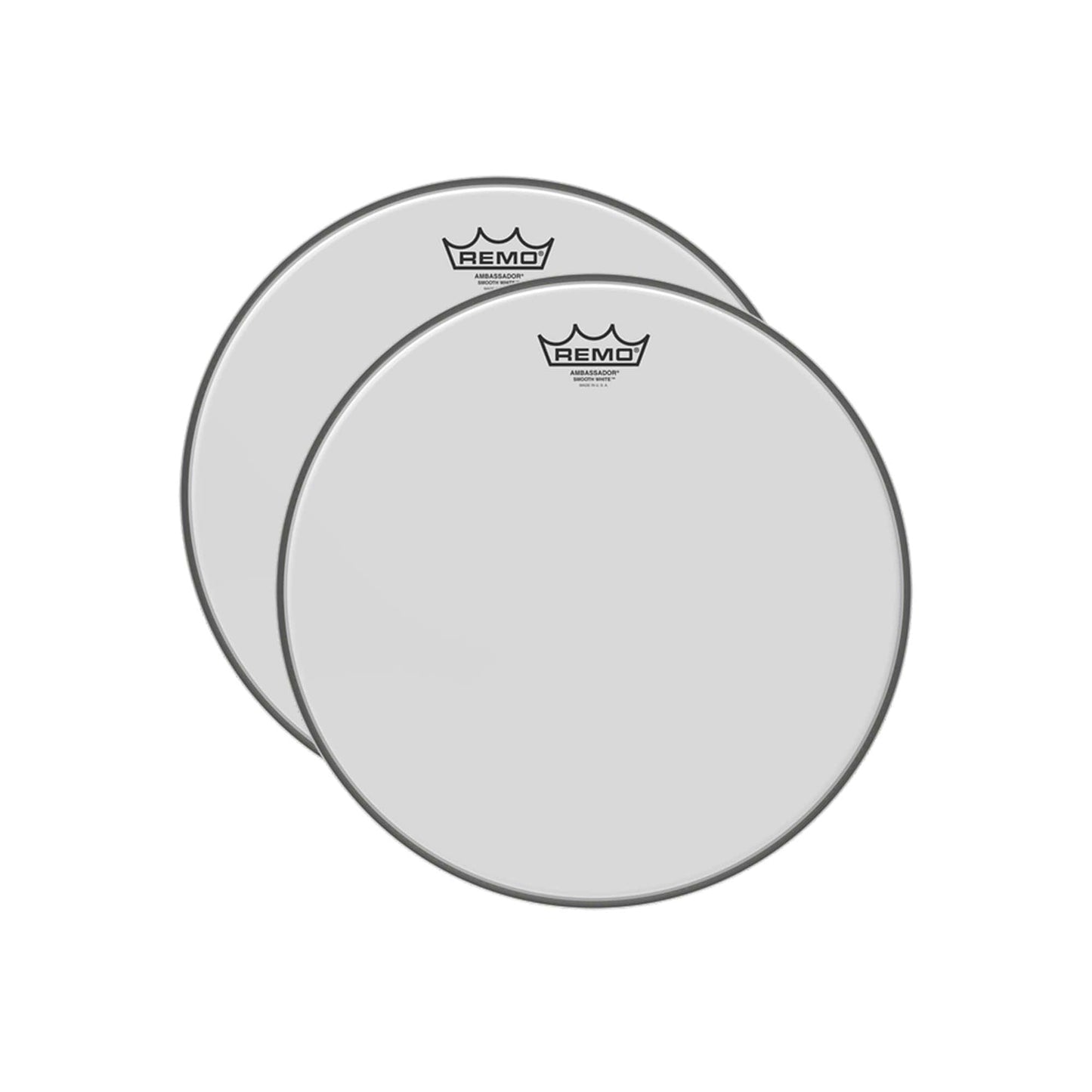 Remo 14" Ambassador Coated Smooth White Drumhead (2 Pack Bundle) Drums and Percussion / Parts and Accessories / Heads