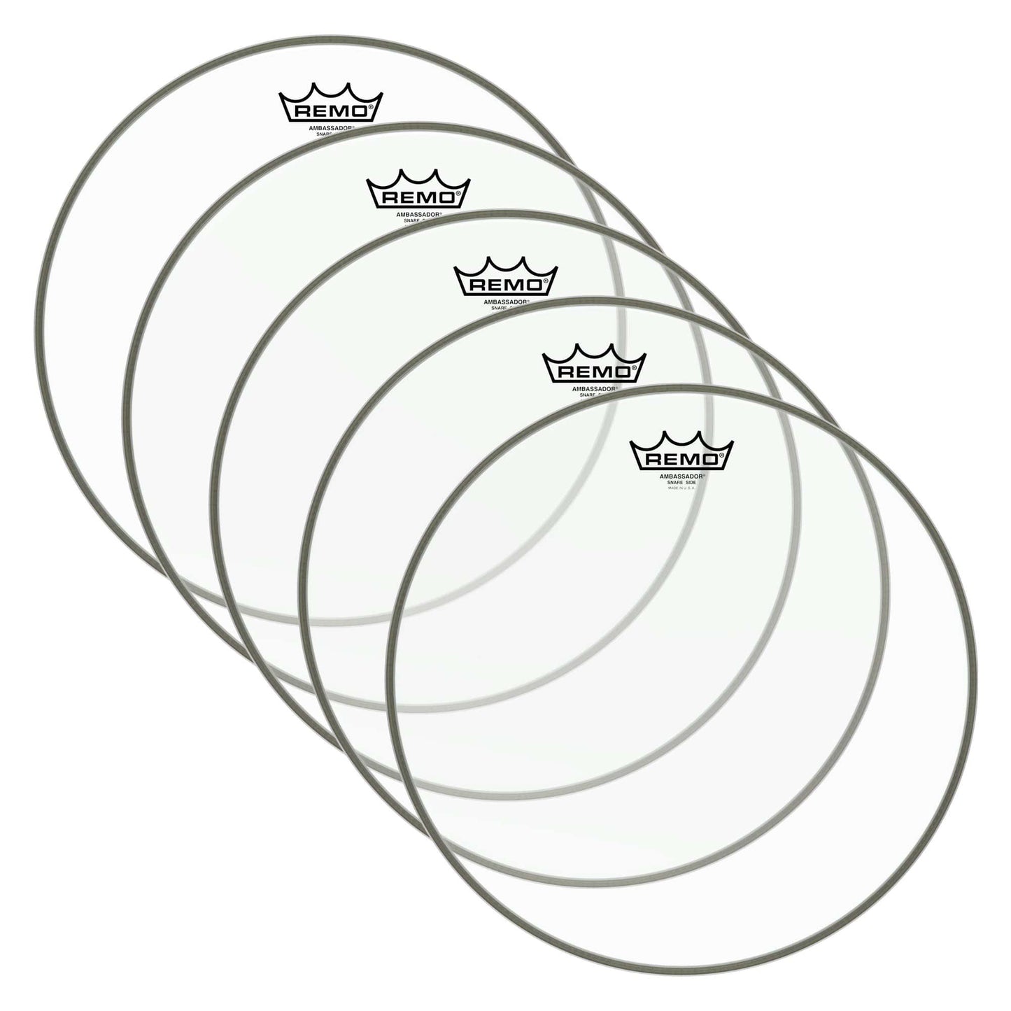 Remo 14" Ambassador Hazy Snare Side Drumhead (5 Pack Bundle) Drums and Percussion / Parts and Accessories / Heads