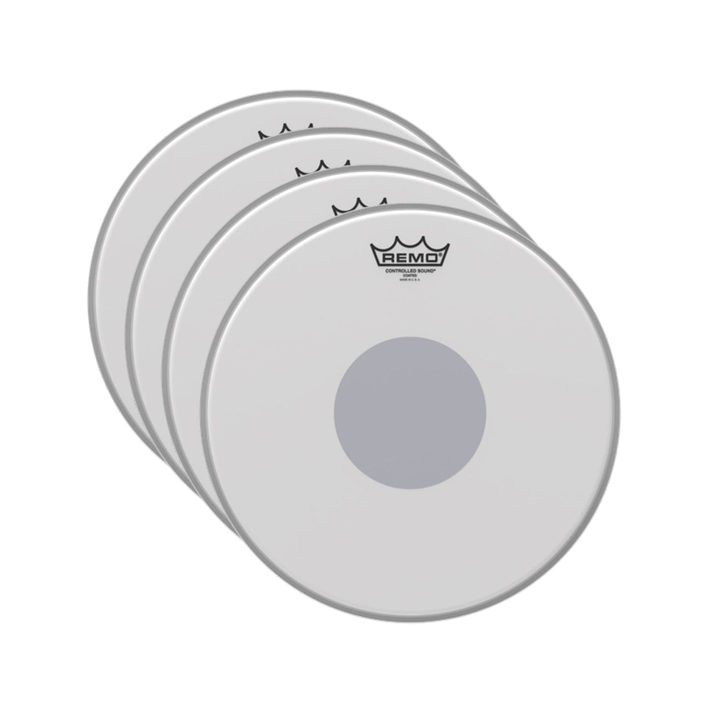 Remo 14" Controlled Sound X Coated Black Dot Snare Drumhead Bottom Black Dot (4 Pack Bundle) Drums and Percussion / Parts and Accessories / Heads