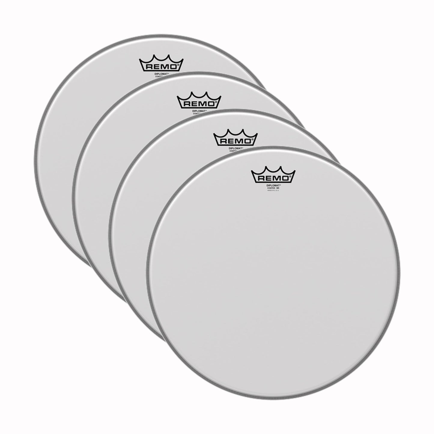 Remo 14" Diplomat Coated M5 Thin Snare Drumhead (4 Pack Bundle) Drums and Percussion / Parts and Accessories / Heads