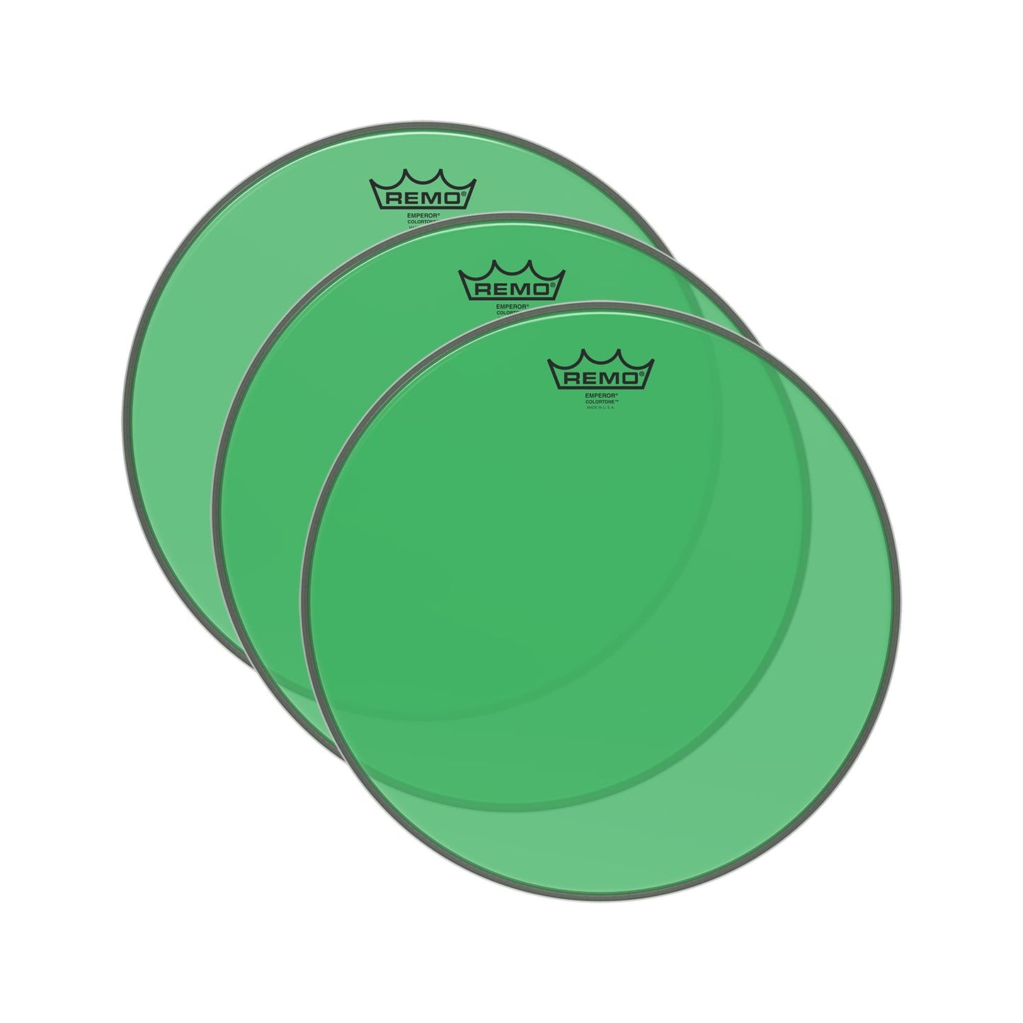 Remo 14" Emperor Colortone Green Drumhead (3 Pack Bundle) Drums and Percussion / Parts and Accessories / Heads