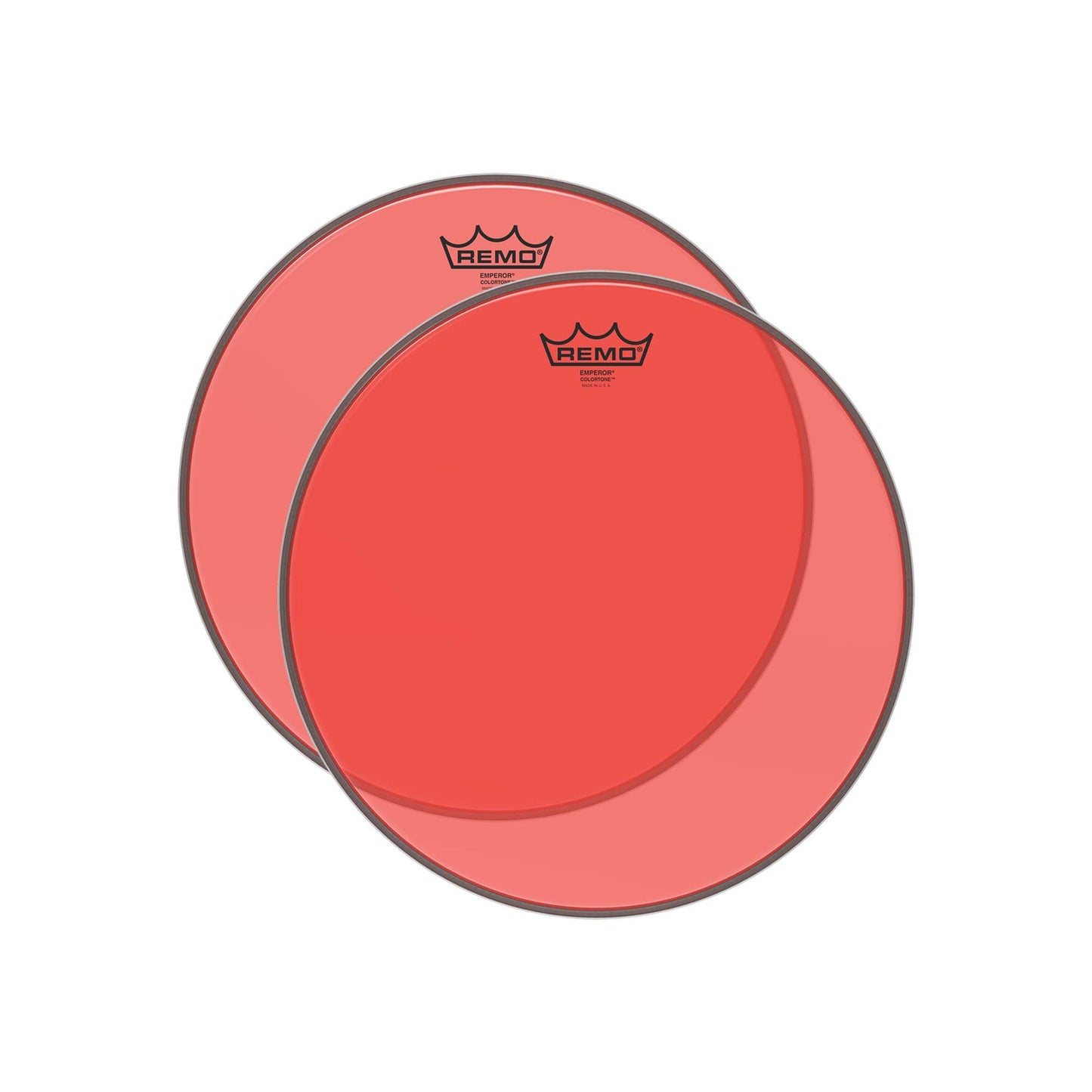 Remo 14" Emperor Colortone Red Drumhead (2 Pack Bundle) Drums and Percussion / Parts and Accessories / Heads