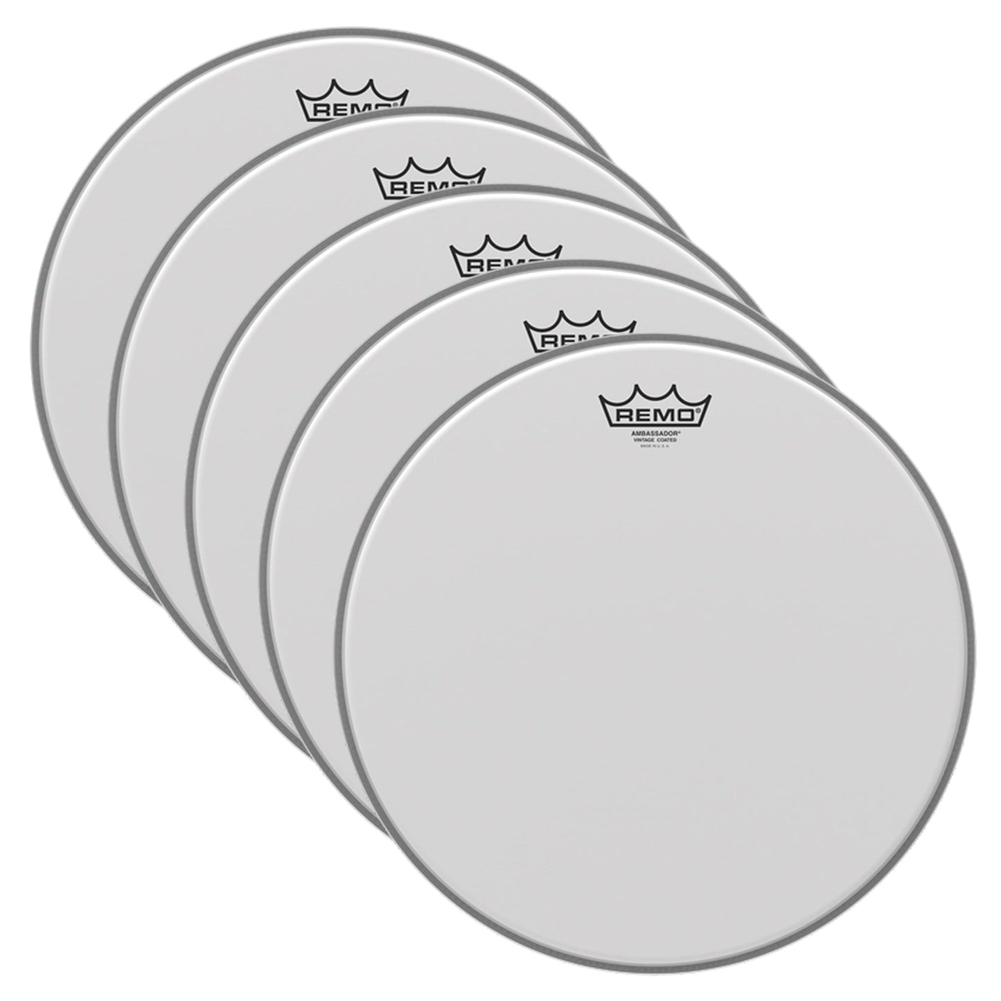Remo 15" Vintage Ambassador Coated (5 Pack Bundle) Drums and Percussion / Parts and Accessories / Heads