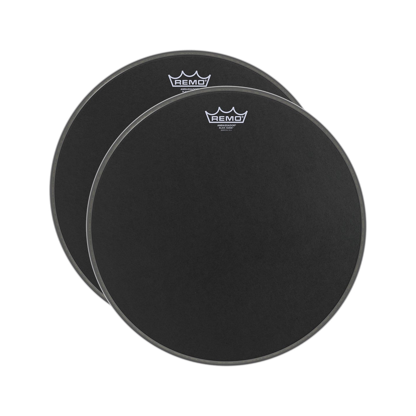 Remo 16" Ambassador Black Suede Drumhead (2 Pack Bundle) Drums and Percussion / Parts and Accessories / Heads