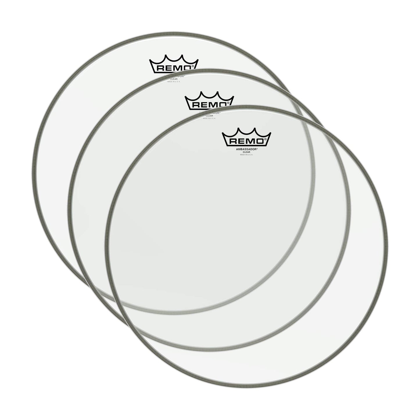 Remo 16" Ambassador Clear Drumhead (3 Pack Bundle) Drums and Percussion / Parts and Accessories / Heads