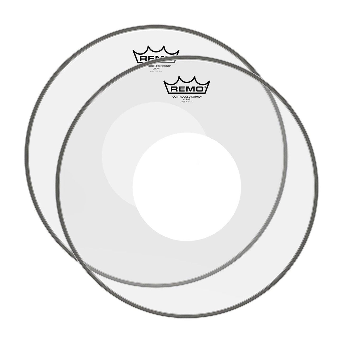 Remo 16" Controlled Sound Clear Drumhead w/Top White Dot (2 Pack Bundle) Drums and Percussion / Parts and Accessories / Heads
