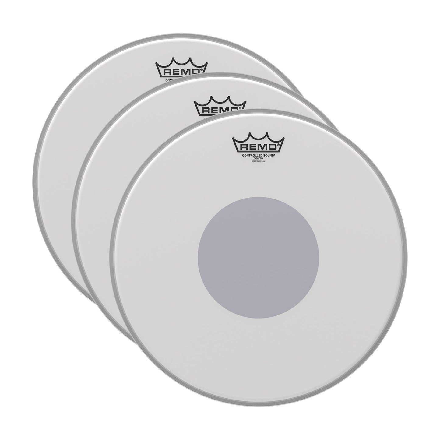 Remo 16" Controlled Sound Coated Drumhead w/Bottom Black Dot (3 Pack Bundle) Drums and Percussion / Parts and Accessories / Heads