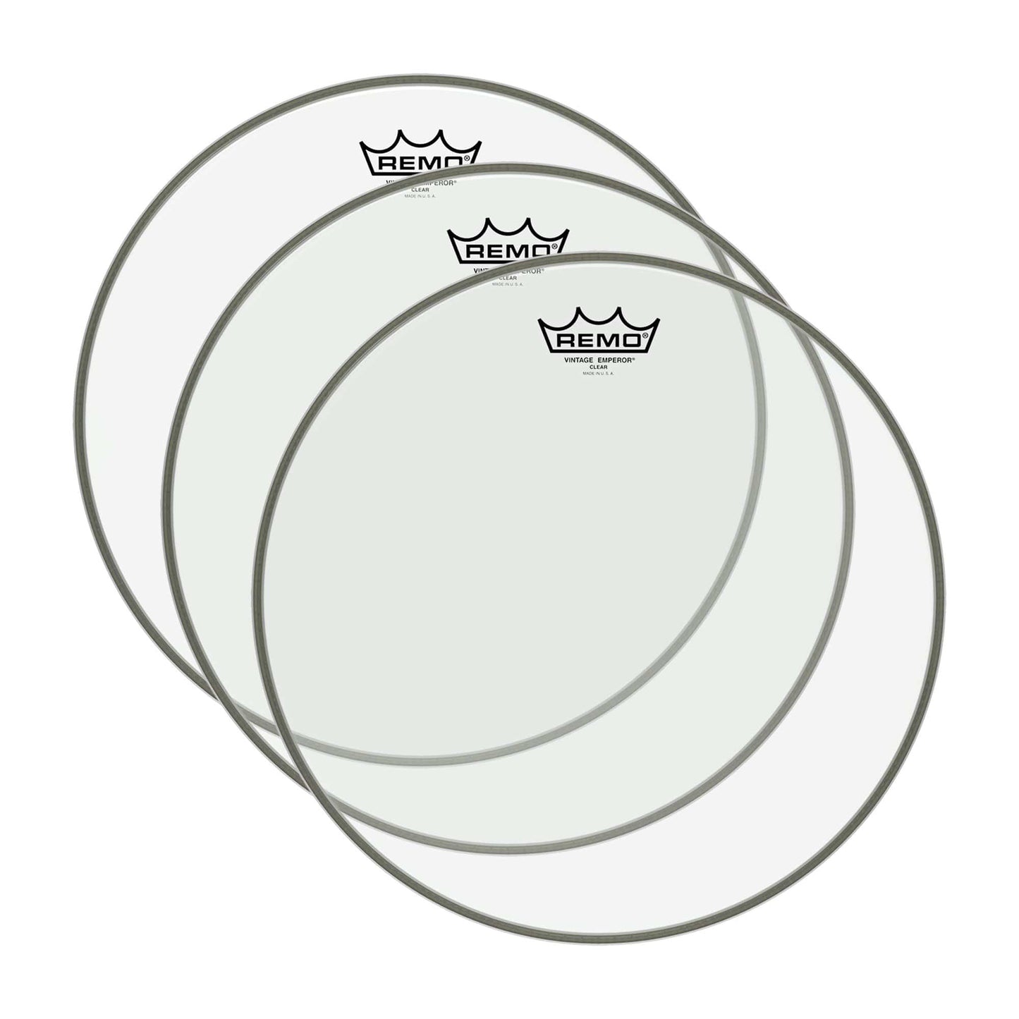 Remo 16" Emperor Vintage Clear Drumhead (3 Pack Bundle) Drums and Percussion / Parts and Accessories / Heads