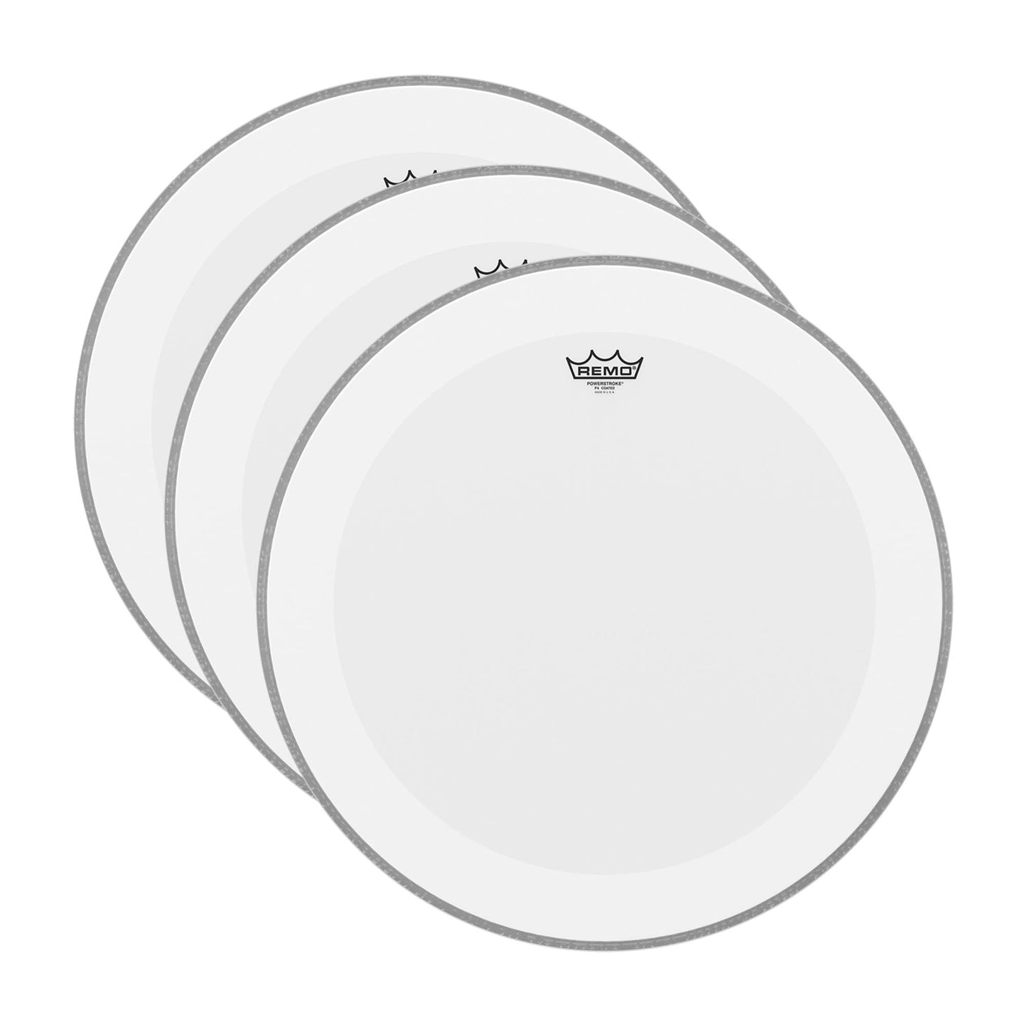 Remo 16" Powerstroke P4 Coated Bass Drumhead (3 Pack Bundle) Drums and Percussion / Parts and Accessories / Heads
