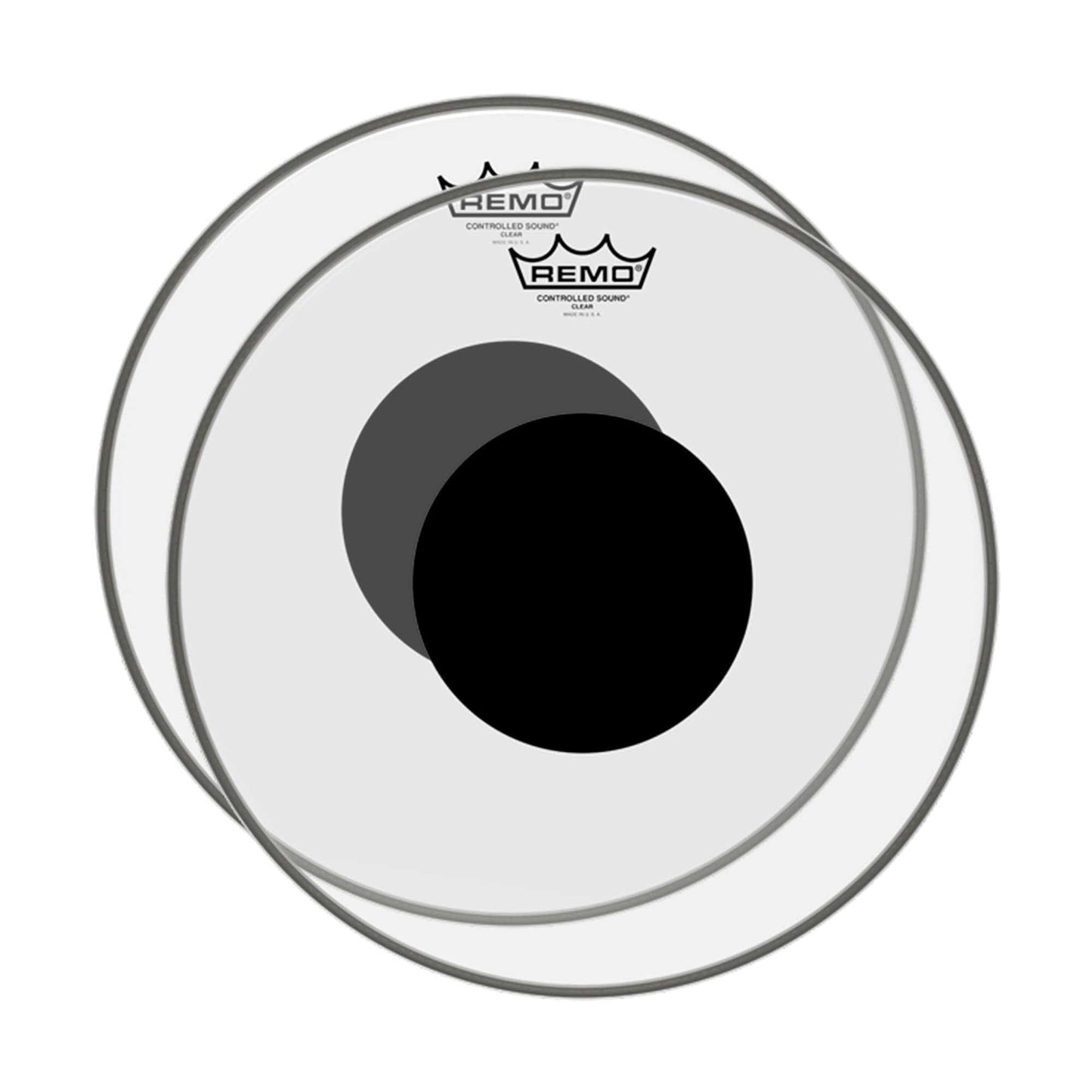 Remo 18" Controlled Sound Clear Black Dot Drumhead Top Black Dot (2 Pack Bundle) Drums and Percussion / Parts and Accessories / Heads