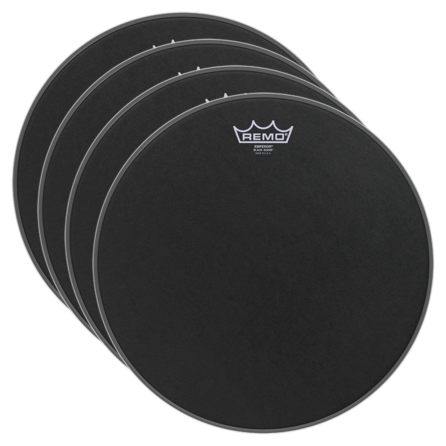 Remo 18" Emperor Black Suede Drumhead (4 Pack Bundle) Drums and Percussion / Parts and Accessories / Heads