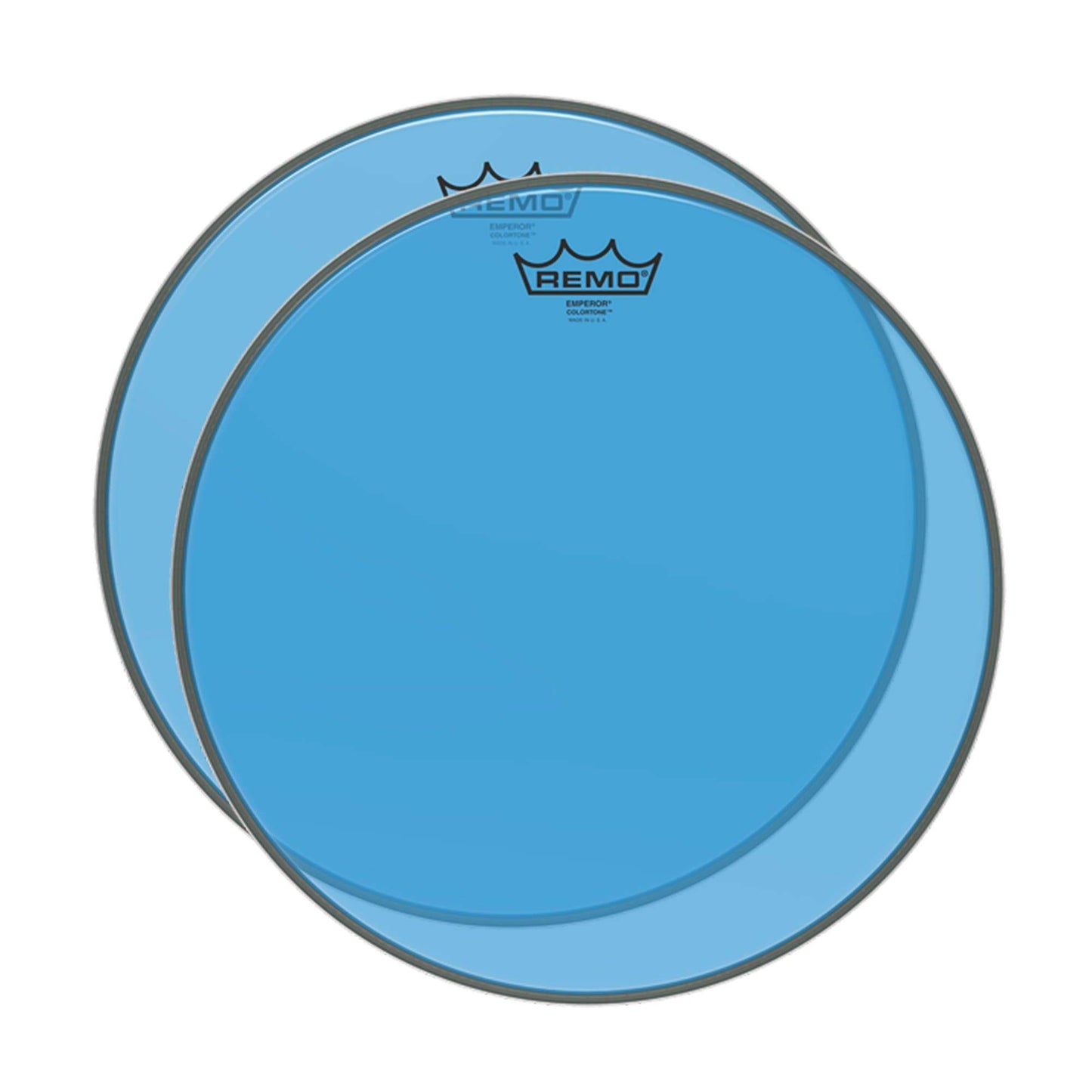 Remo 18" Emperor Colortone Blue Drumhead (2 Pack Bundle) Drums and Percussion / Parts and Accessories / Heads