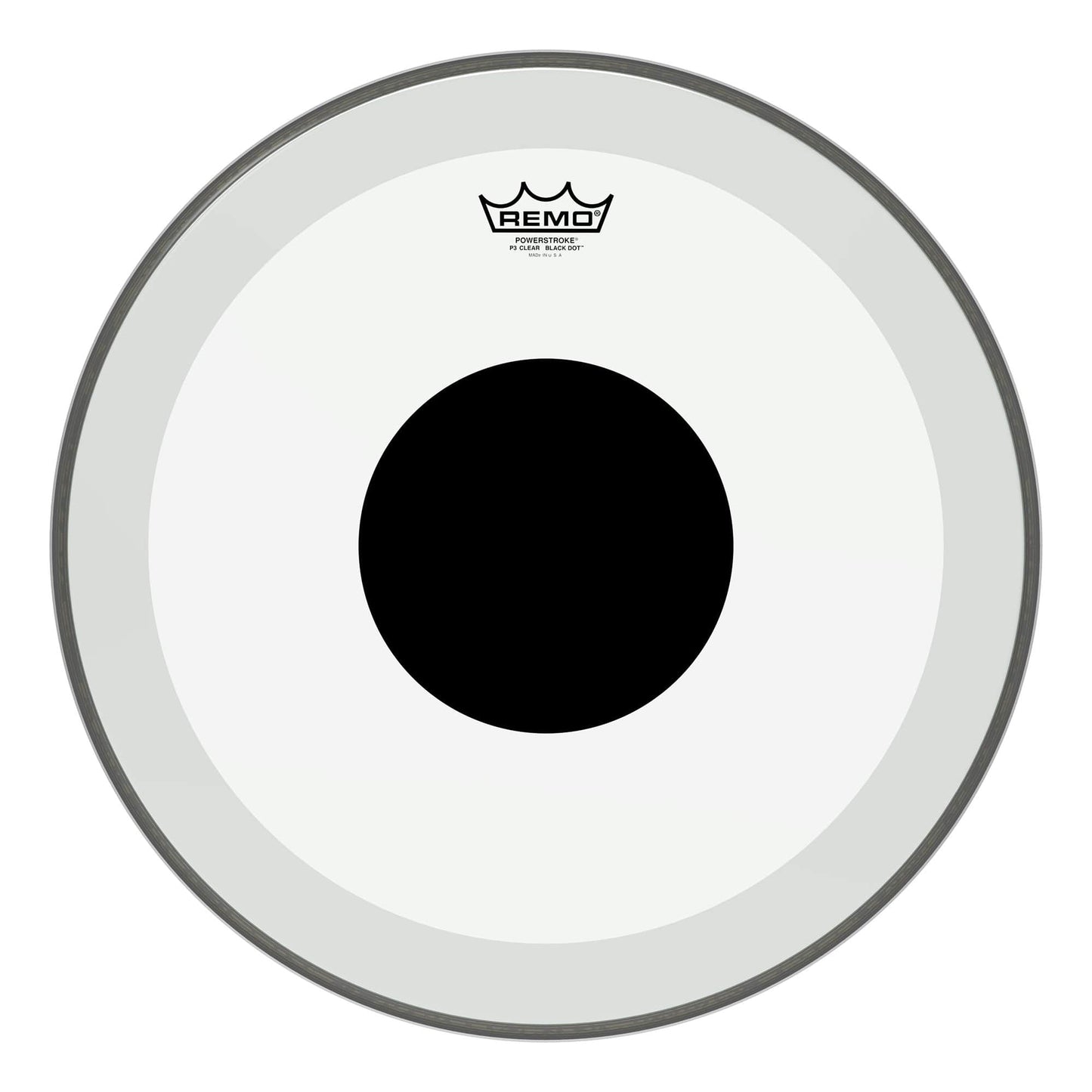 Remo 18" Powerstroke P3 Clear Bass Drumhead w/Top Black Dot Drums and Percussion / Parts and Accessories / Heads
