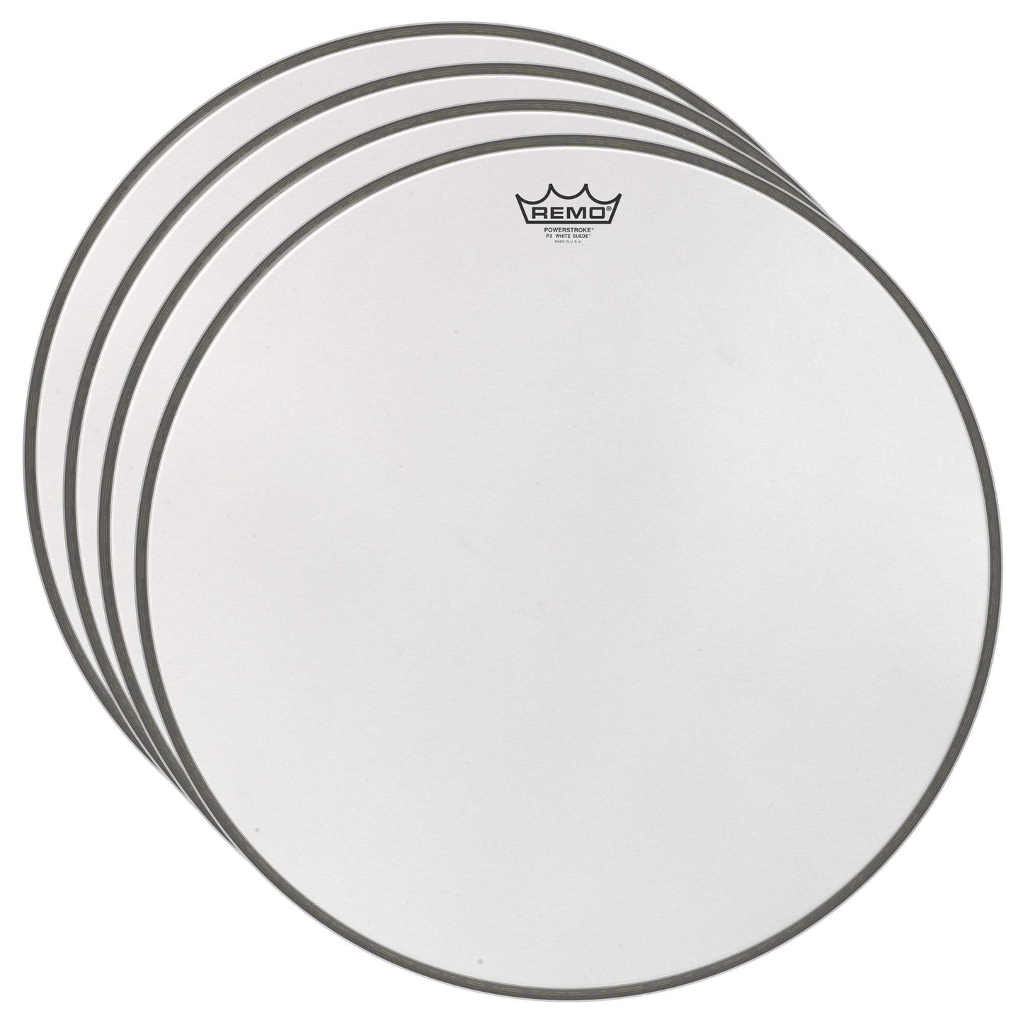Remo 20" Powerstroke 3 P3 White Suede Bass Drumhead (4 Pack Bundle) Drums and Percussion / Parts and Accessories / Heads