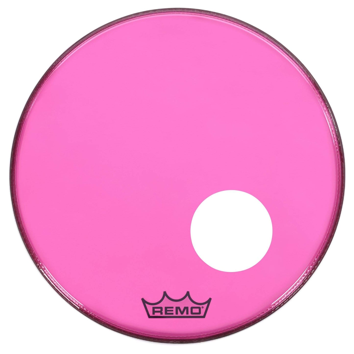 Remo 20" Powerstroke P3 Colortone Pink Bass Drumhead w/5" Offset Hole Drums and Percussion / Parts and Accessories / Heads