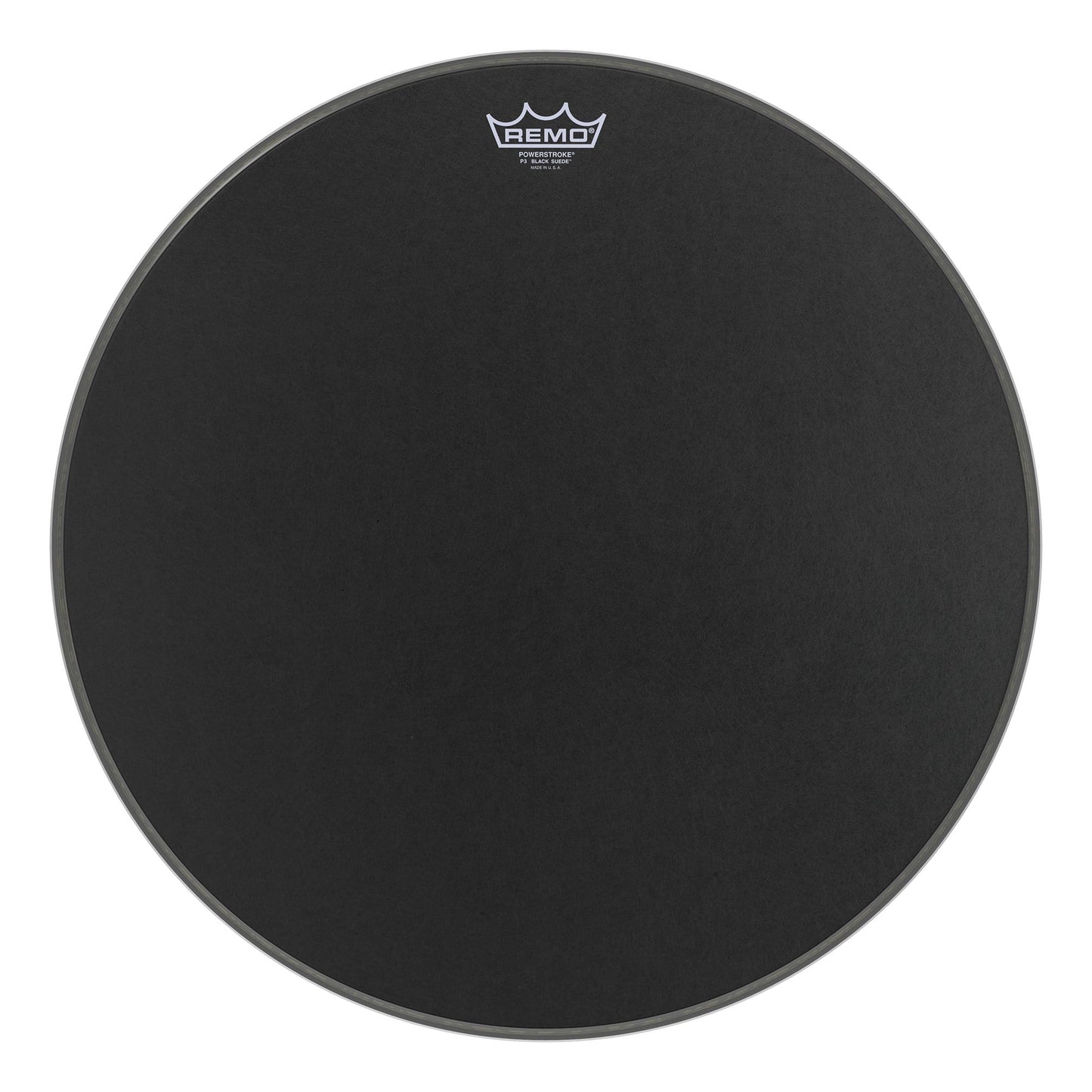 Remo 22" Powerstroke P3 Black Suede Bass Drumhead Drums and Percussion / Parts and Accessories / Heads