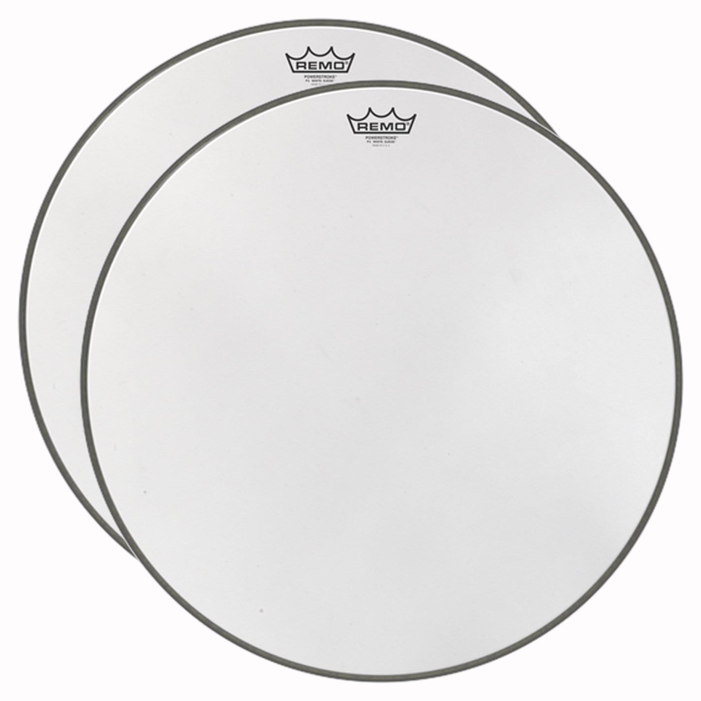 Remo 24" Powerstroke 3 P3 White Suede Bass Drumhead (2 Pack Bundle) Drums and Percussion / Parts and Accessories / Heads