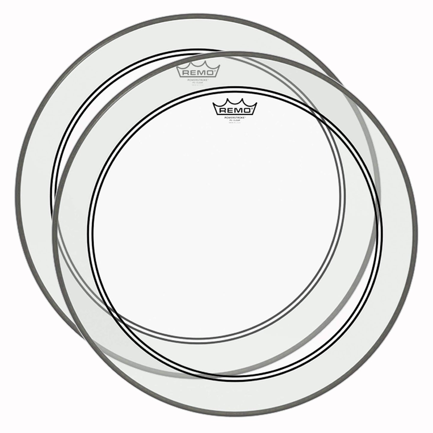 Remo 24" Powerstroke P3 Clear Bass Drumhead (2 Pack Bundle) Drums and Percussion / Parts and Accessories / Heads
