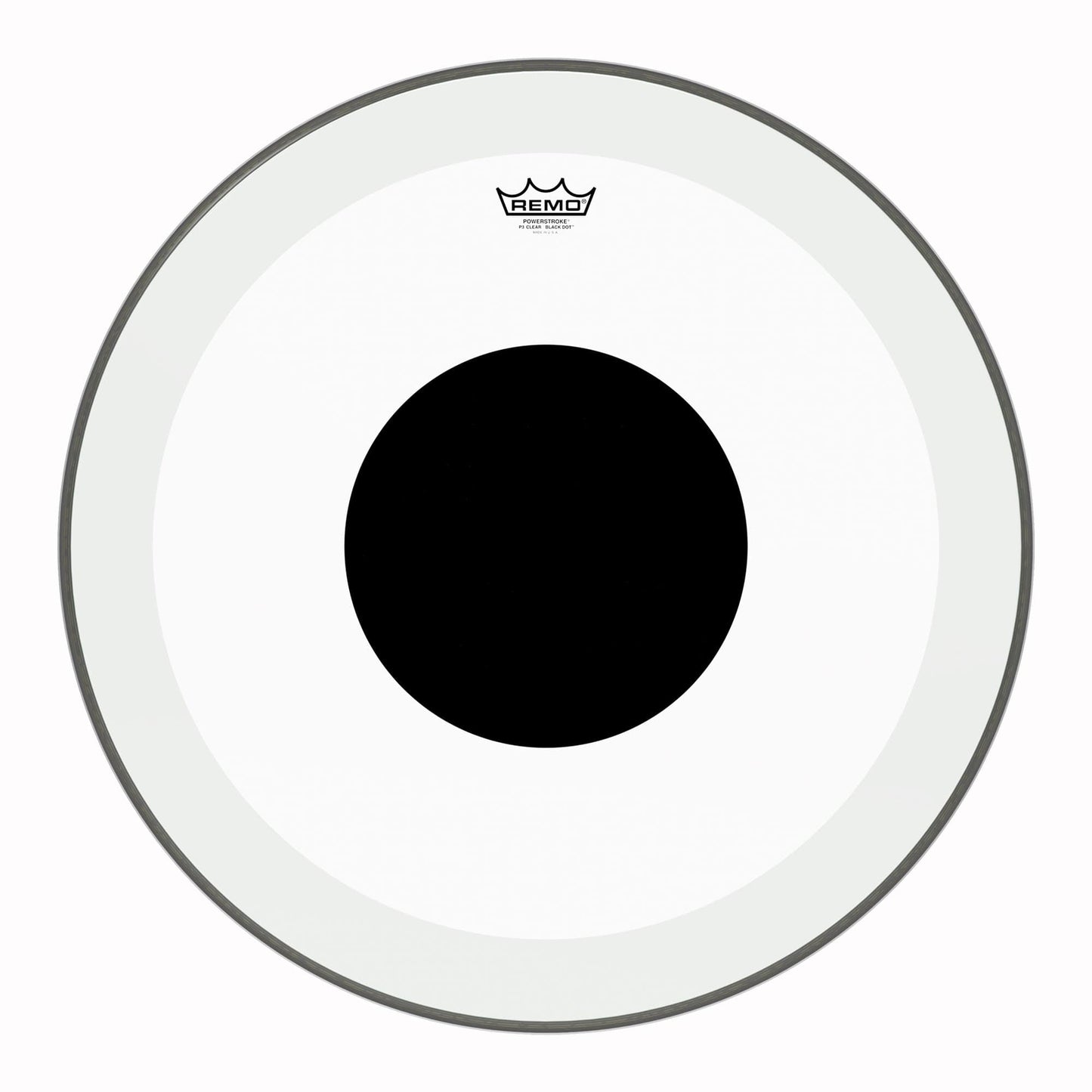 Remo 24" Powerstroke P3 Clear Bass Drumhead w/Top Black Dot Drums and Percussion / Parts and Accessories / Heads