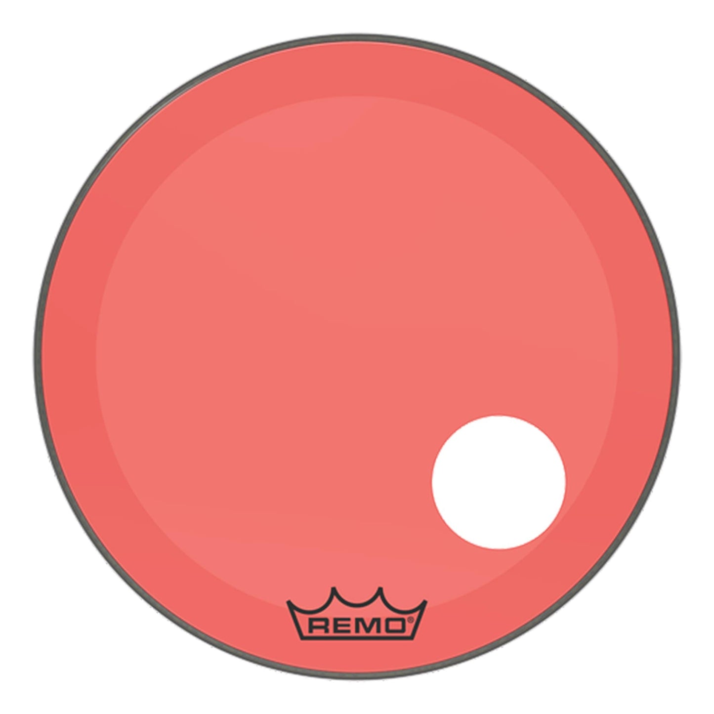 Remo 24" Powerstroke P3 Colortone Red Bass Drumhead w/5" Offset Hole Drums and Percussion / Parts and Accessories / Heads