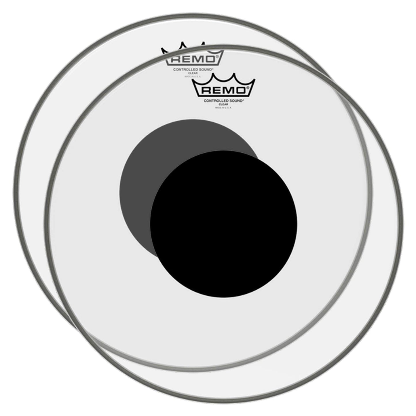 Remo 26" Controlled Sound Clear Black Dot Bass Drumhead Top Black Dot (2 Pack Bundle) Drums and Percussion / Parts and Accessories / Heads