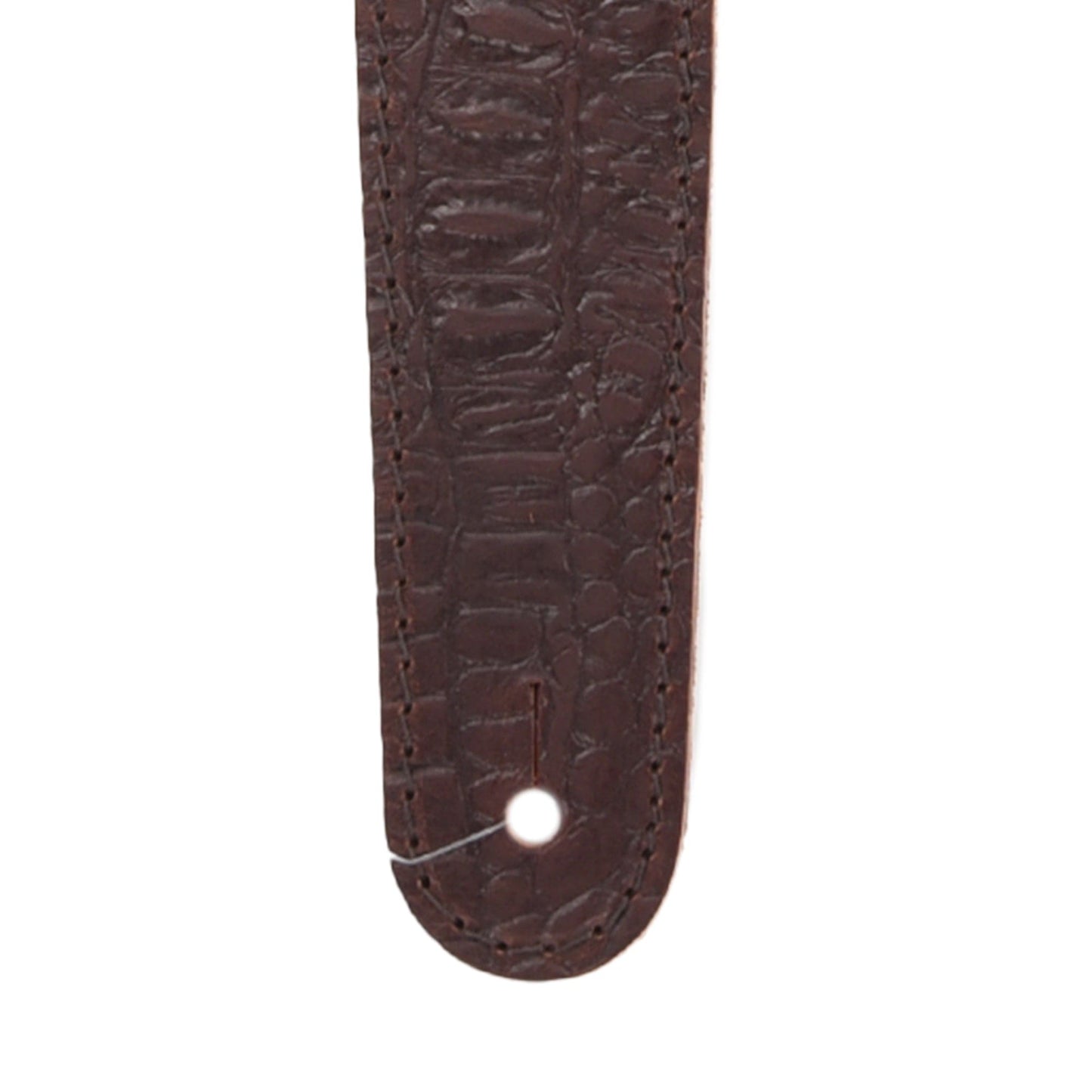 Richter Raw II Contour Guitar Strap Genuine Leather Crocodile Brown Accessories / Straps