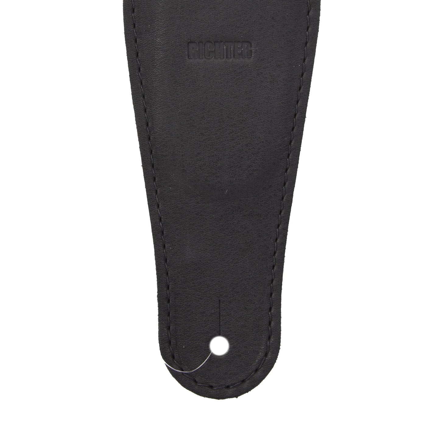 Richter Raw III Pad Nappa Guitar Strap Genuine Leather Padded Black Accessories / Straps
