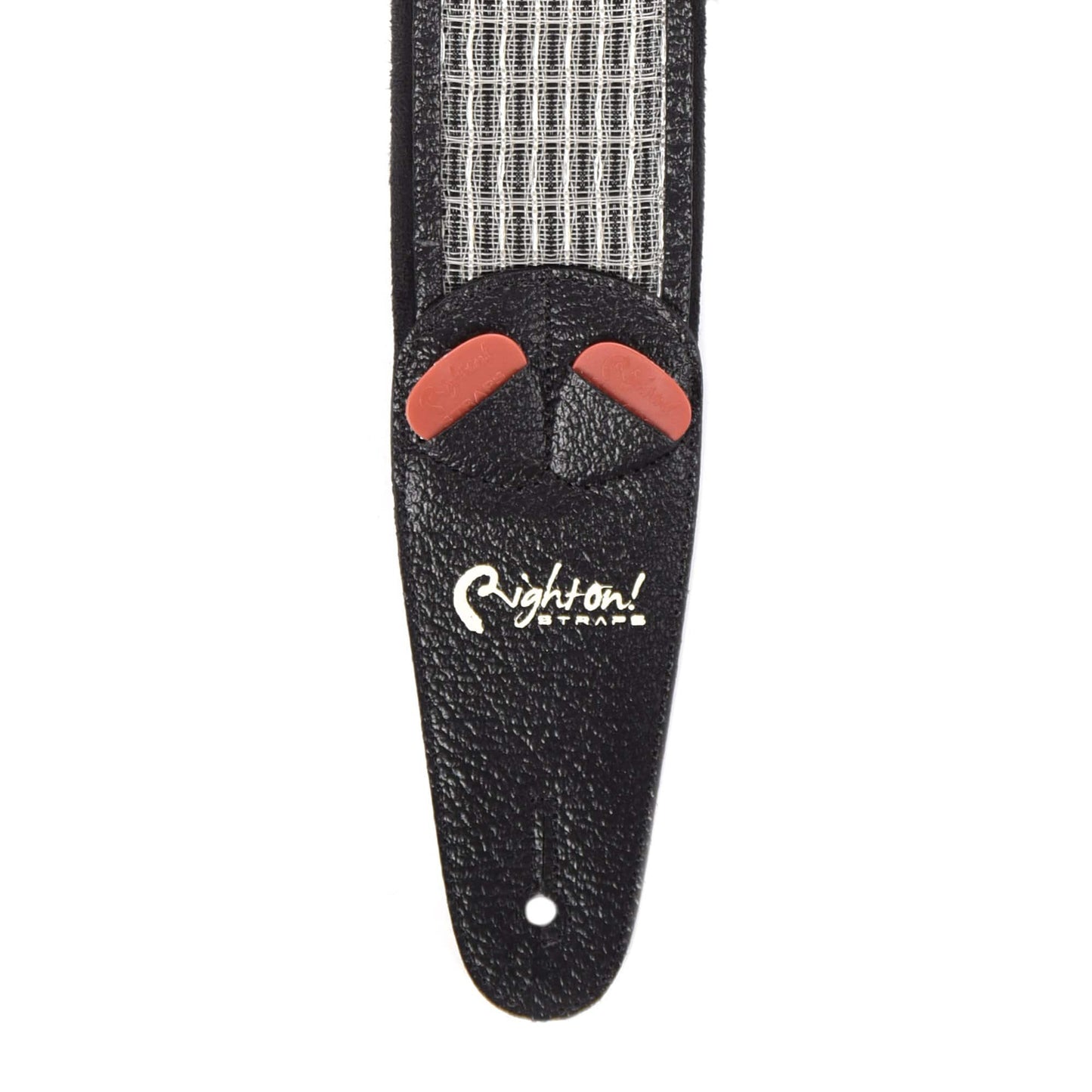 RightOn! Mojo Amp Collection Reverb Silver w/Black Tolex Vegan Guitar Strap Accessories / Straps