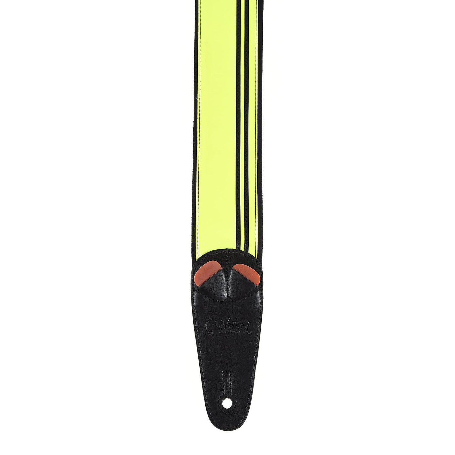 RightOn! Mojo Race Neon Yellow Vegan Guitar Strap Accessories / Straps