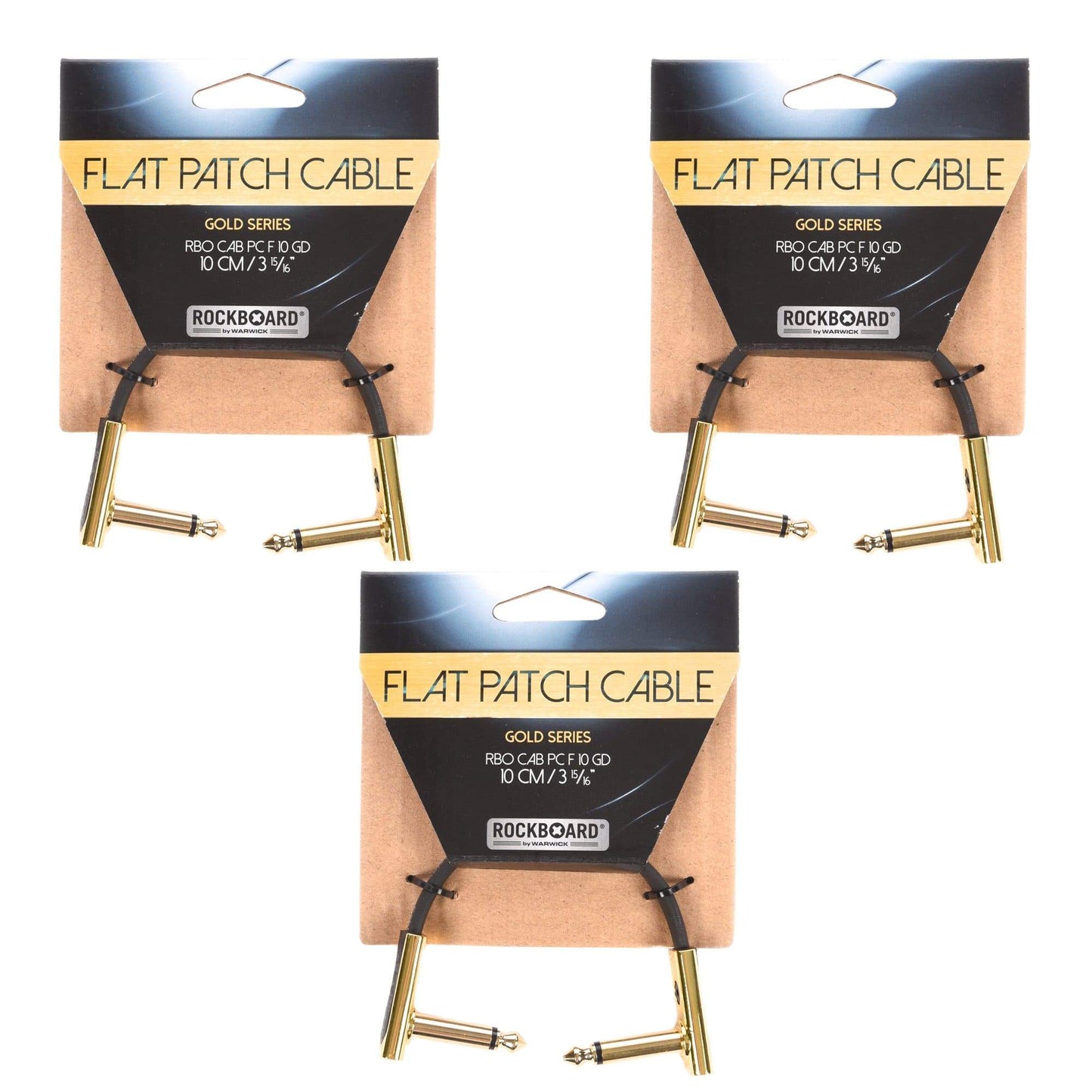 Rockgear Gold Series 10 cm / 3.94" 3 Pack Bundle Accessories / Cables