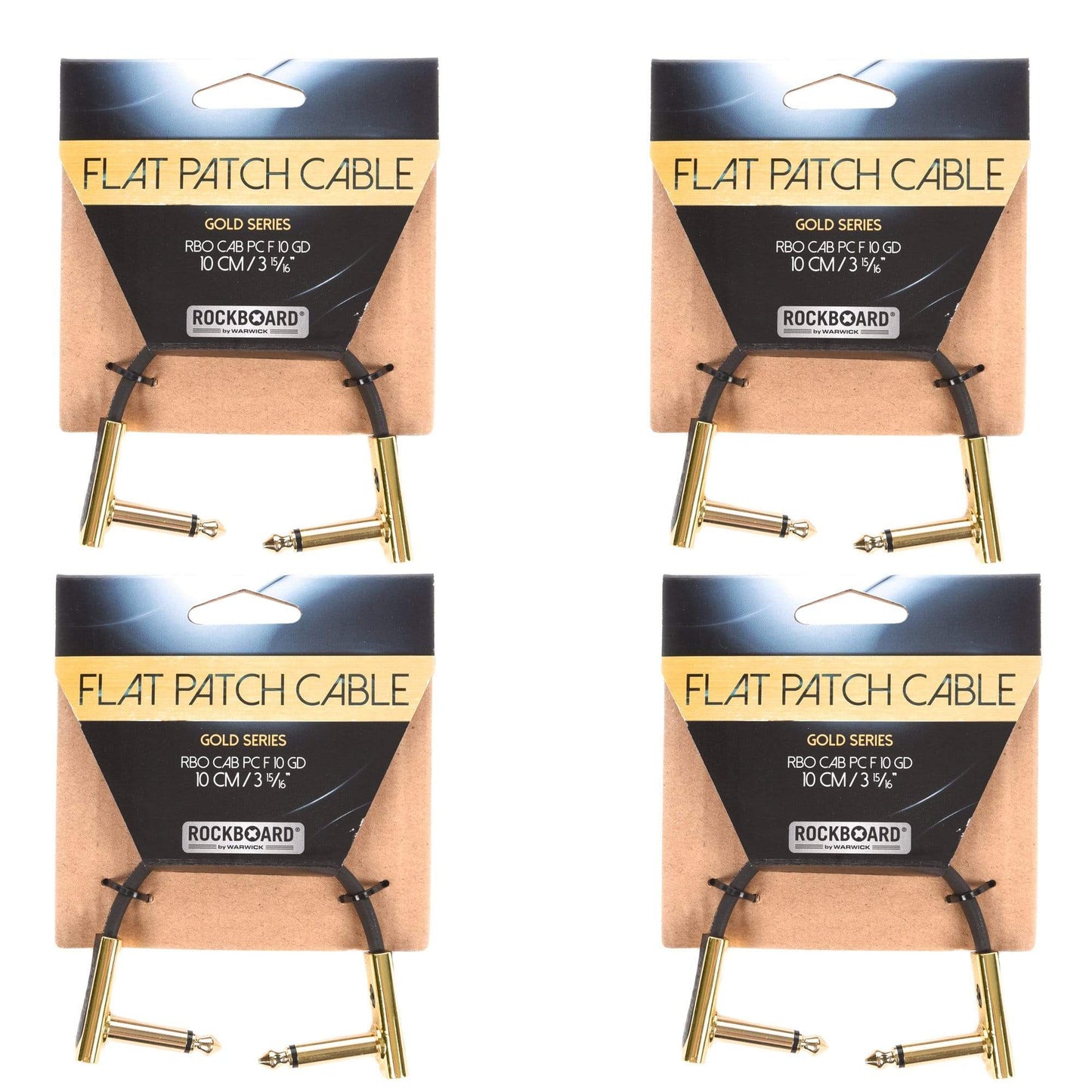 Rockgear Gold Series 10 cm / 3.94" 4 Pack Bundle Accessories / Cables