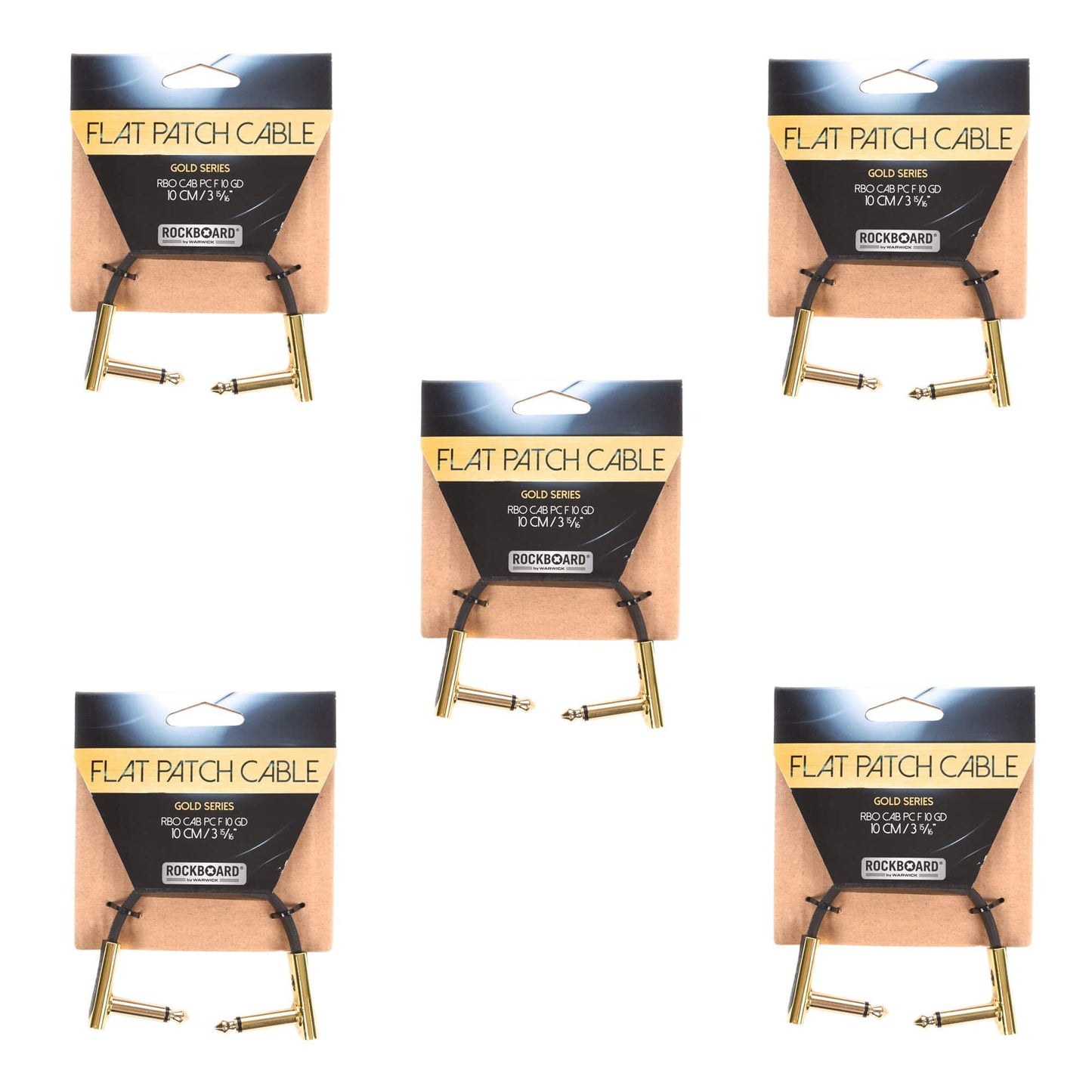 Rockgear Gold Series 10 cm / 3.94" 5 Pack Bundle Accessories / Cables