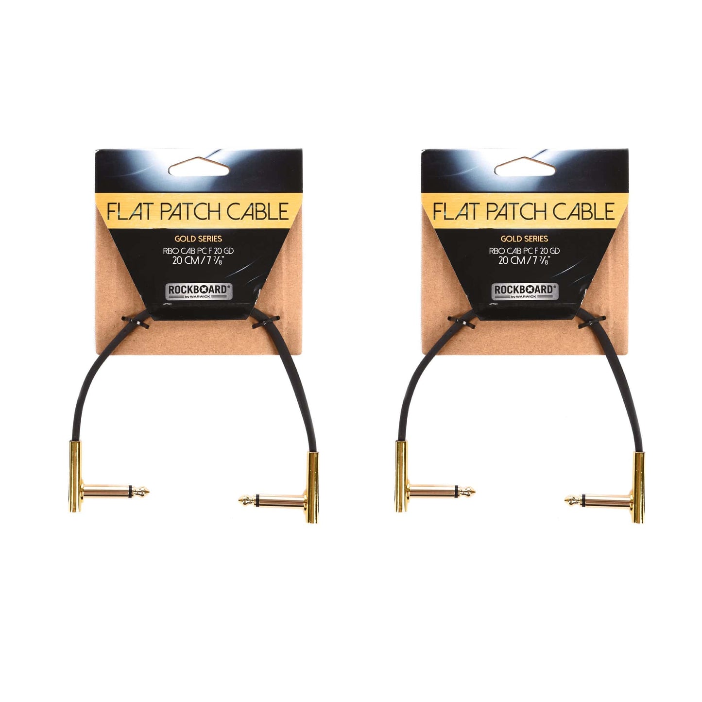 Rockgear Gold Series 20 cm / 7.87" 2 Pack Bundle Accessories / Cables