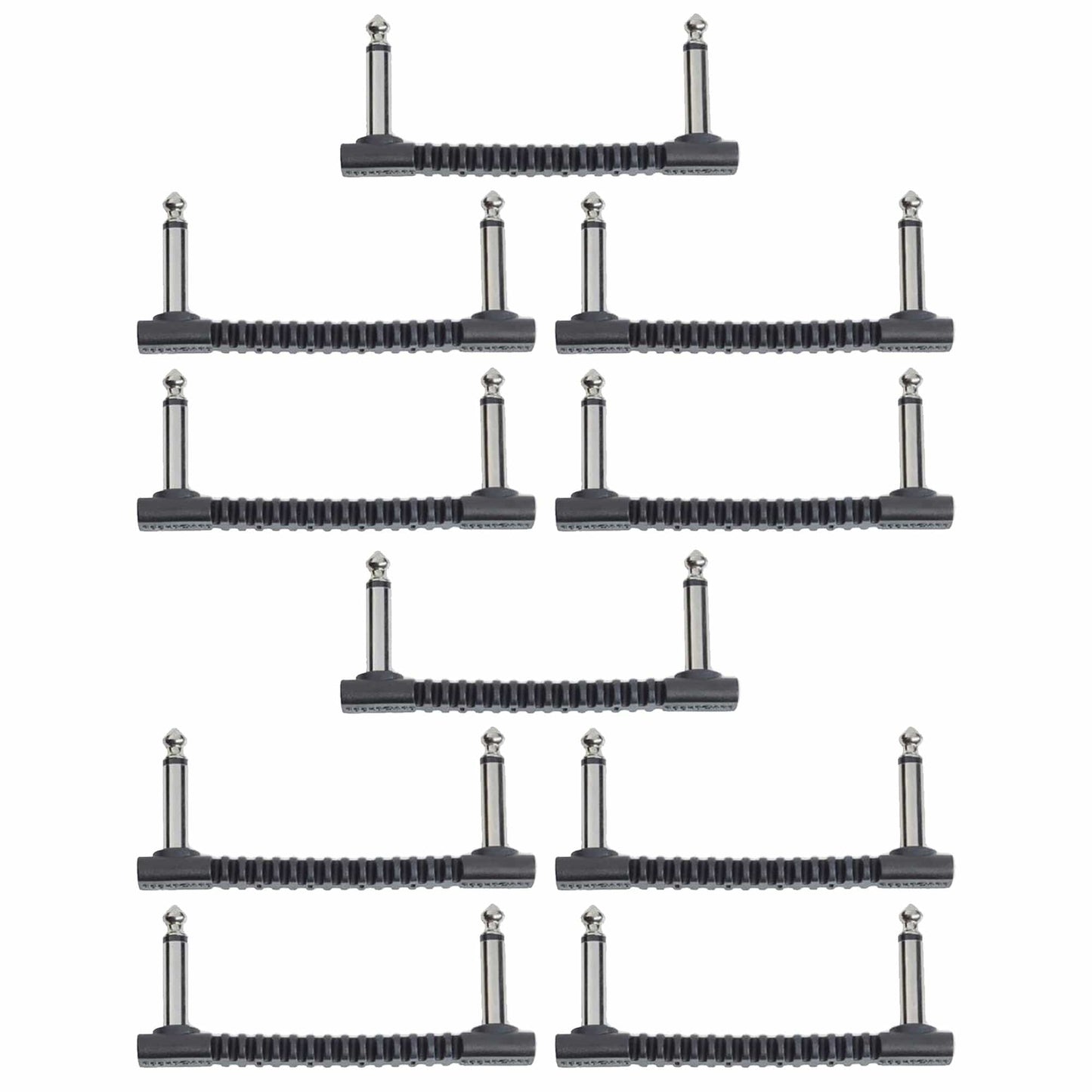 RockGear RockBoard Flat Patch Bender Connector 7.5cm (2.93") 10 Pack Bundle Accessories / Cables