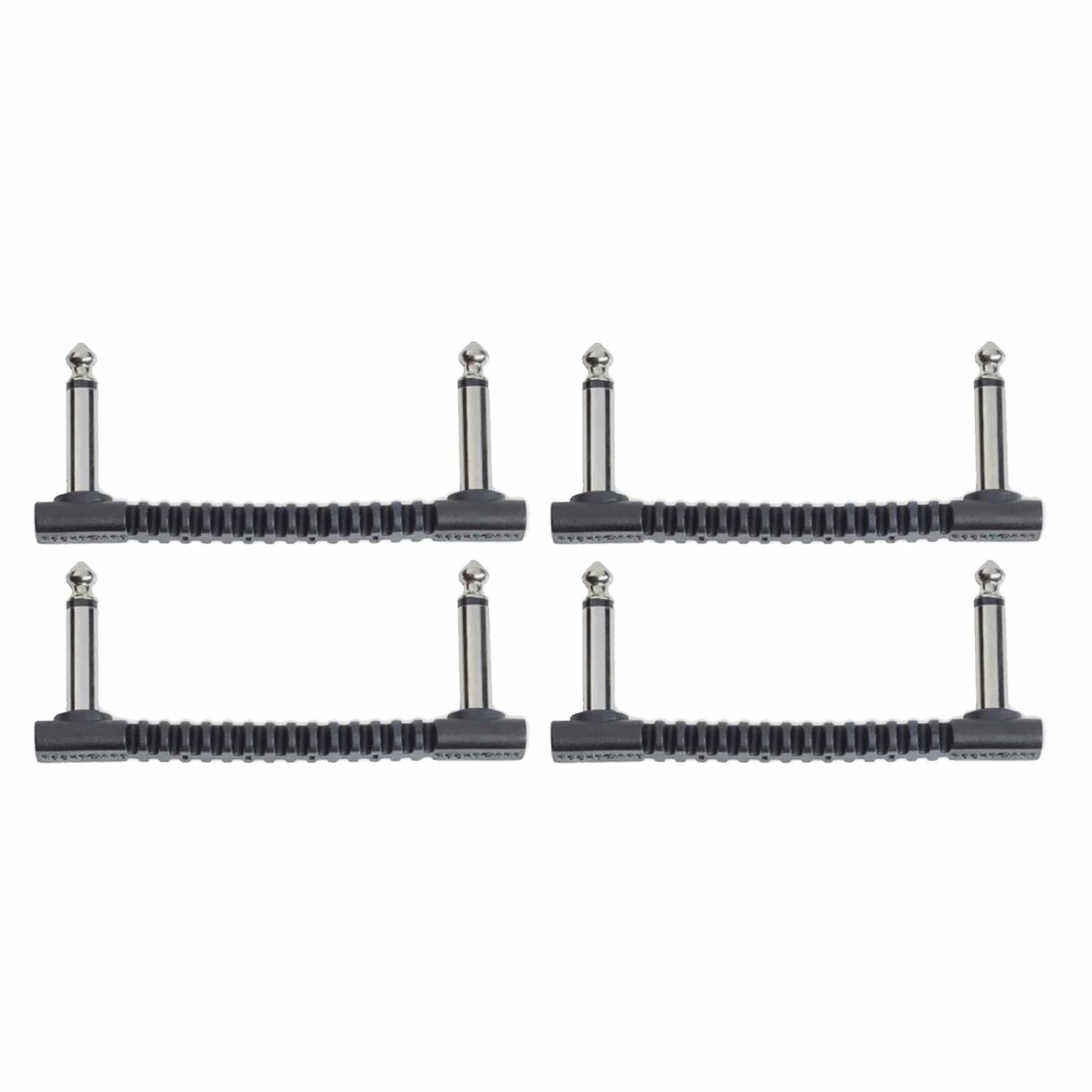 RockGear RockBoard Flat Patch Bender Connector 7.5cm (2.93") 4 Pack Bundle Accessories / Cables