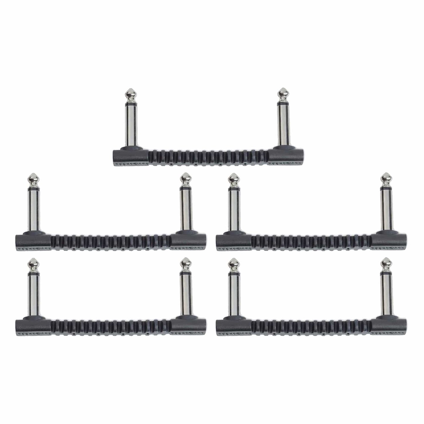 RockGear RockBoard Flat Patch Bender Connector 7.5cm (2.93") 5 Pack Bundle Accessories / Cables