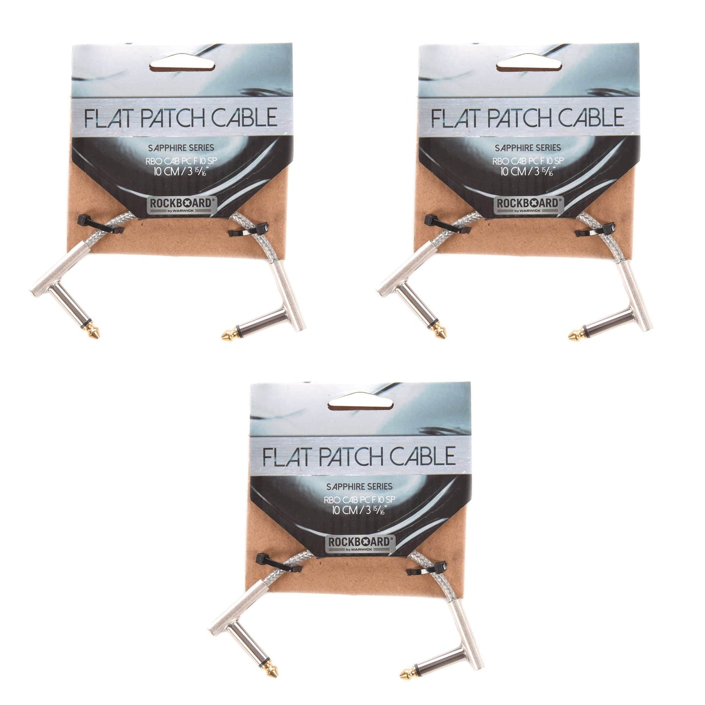 Rockgear Sapphire Series 10 cm / 3.94" 3 Pack Bundle Accessories / Cables
