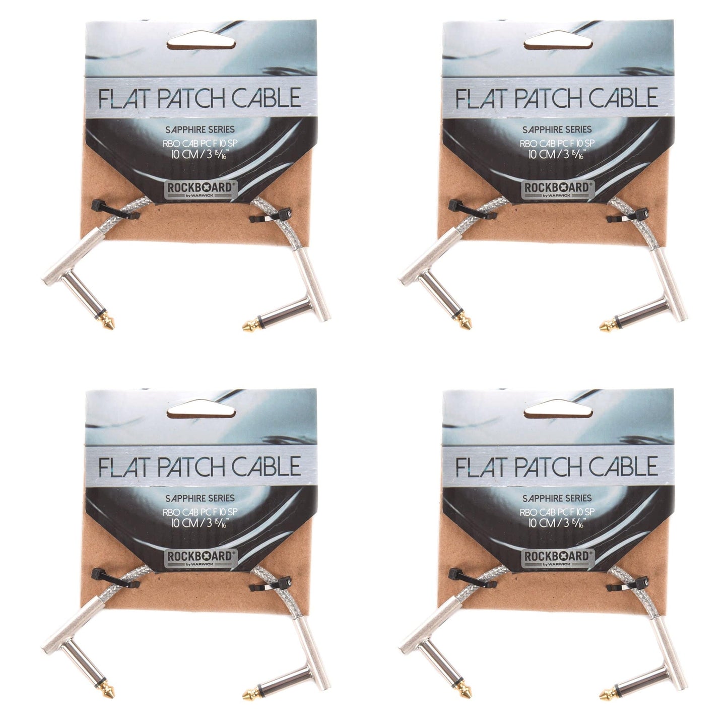 Rockgear Sapphire Series 10 cm / 3.94" 4 Pack Bundle Accessories / Cables