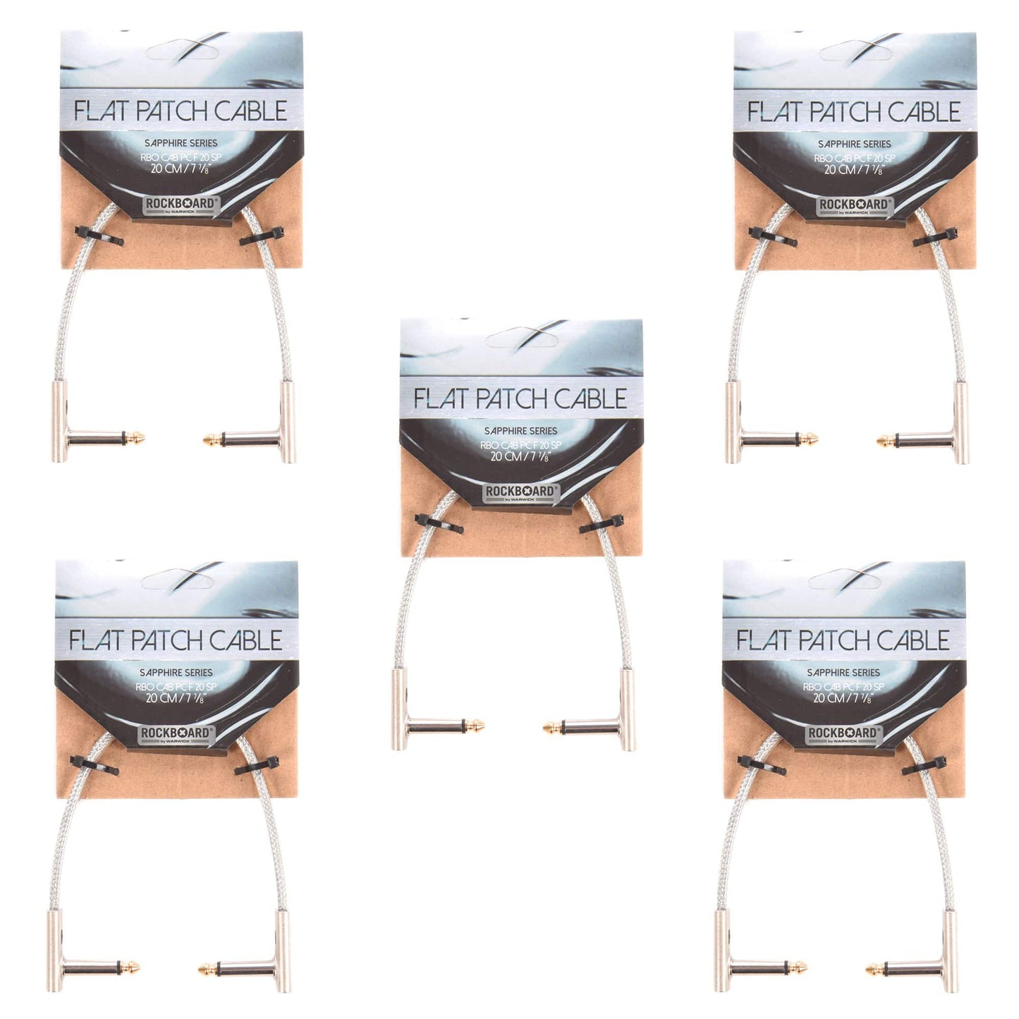 Rockgear Sapphire Series 20 cm / 7.87" 5 Pack Bundle Accessories / Cables