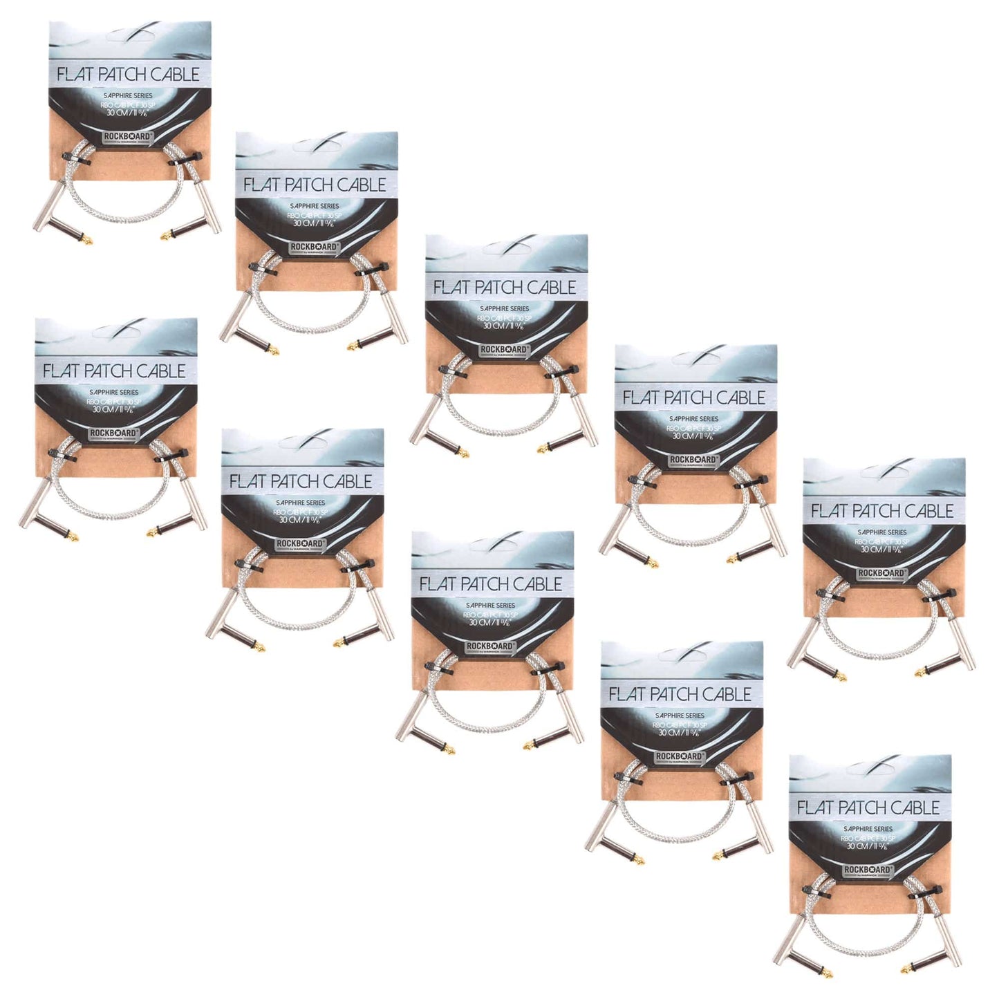 Rockgear Sapphire Series 30 cm / 11.81" 10 Pack Bundle Accessories / Cables