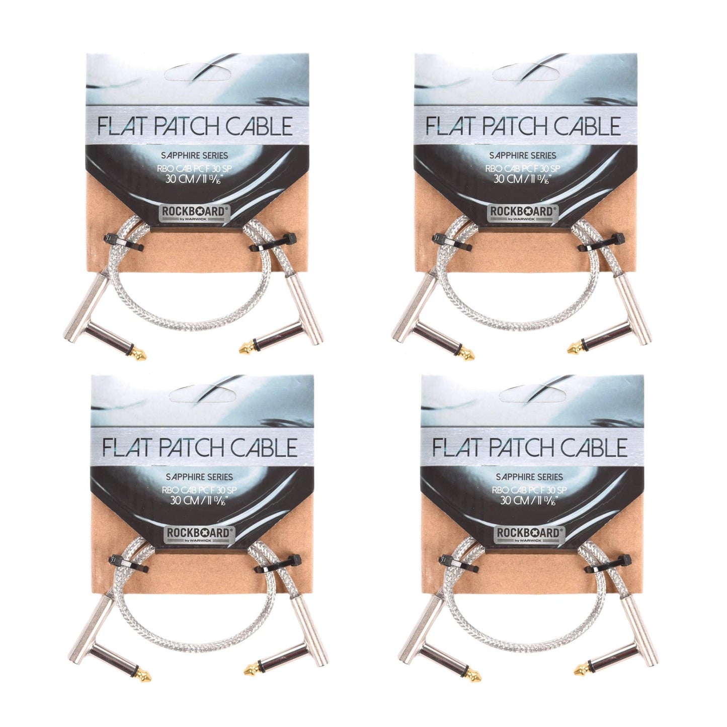 Rockgear Sapphire Series 30 cm / 11.81" 4 Pack Bundle Accessories / Cables