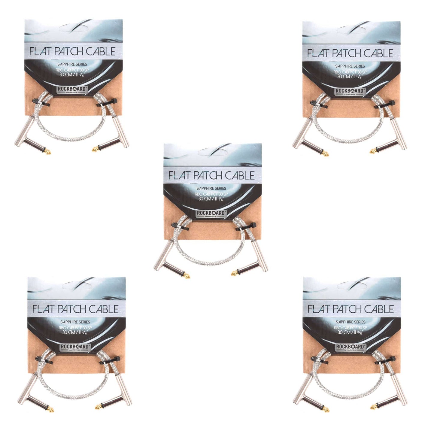 Rockgear Sapphire Series 30 cm / 11.81" 5 Pack Bundle Accessories / Cables