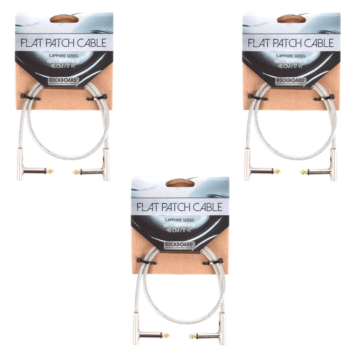 Rockgear Sapphire Series 45 cm / 17.72" 3 Pack Bundle Accessories / Cables