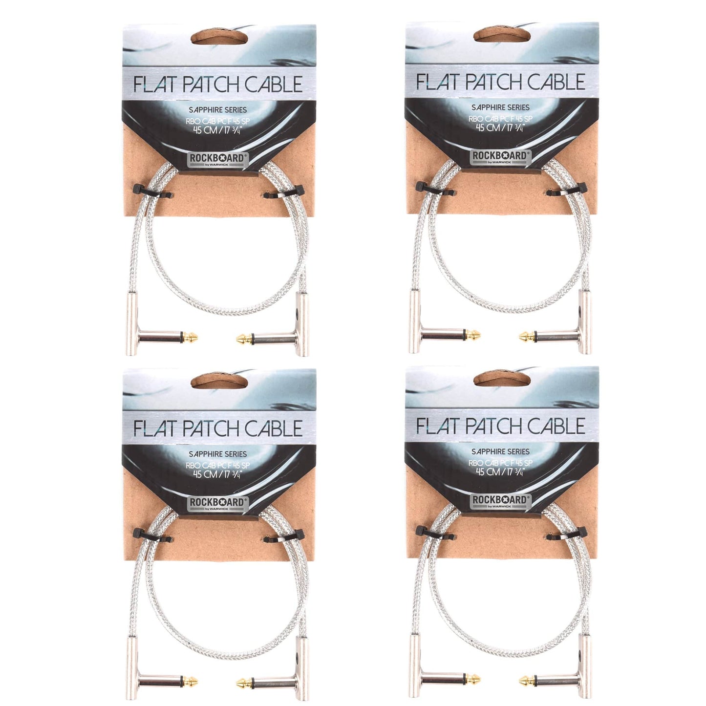 Rockgear Sapphire Series 45 cm / 17.72" 4 Pack Bundle Accessories / Cables