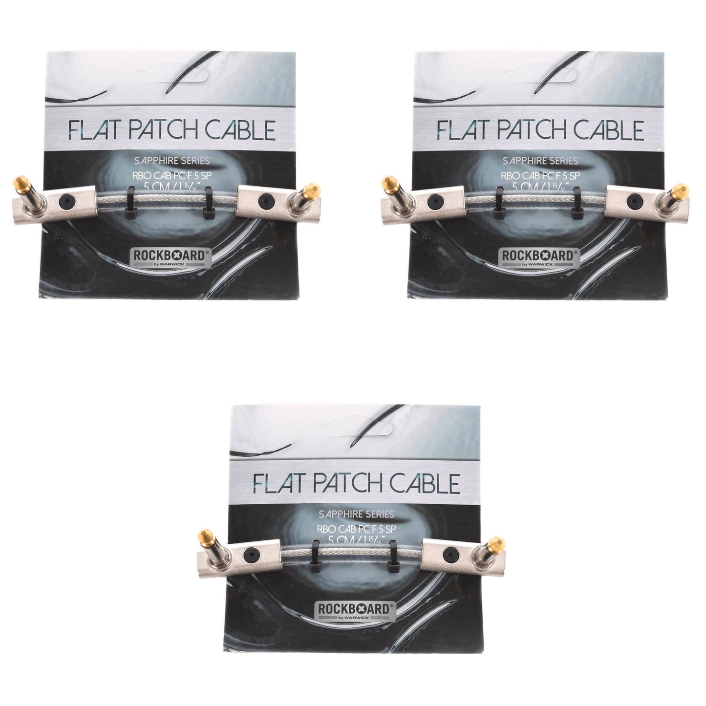 Rockgear Sapphire Series 5 cm / 1.97" 3 Pack Bundle Accessories / Cables