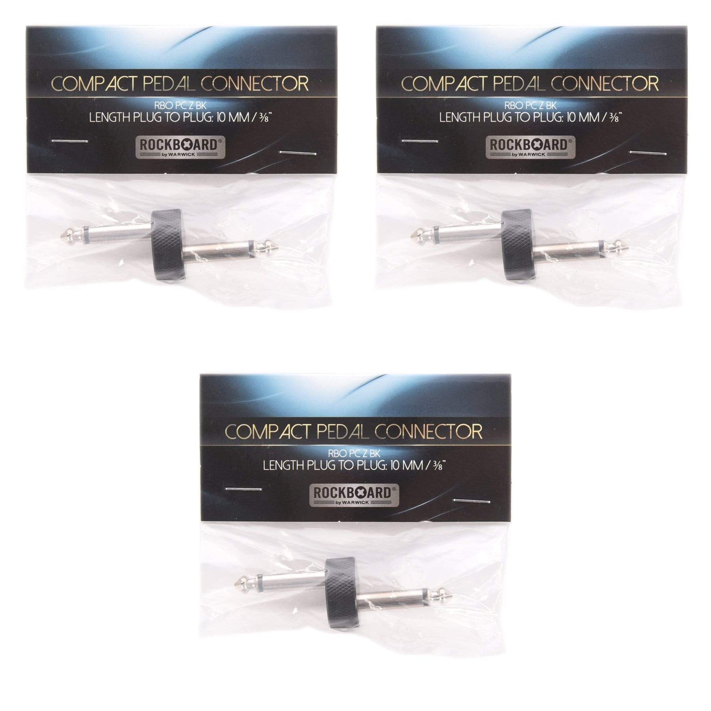 Rockgear Z-Connector, 63 mm, Black 3 Pack Bundle Accessories / Cables