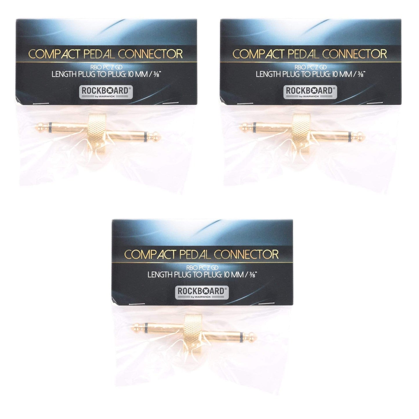 Rockgear Z-Connector, 63 mm, Gold 3 Pack Bundle Accessories / Cables